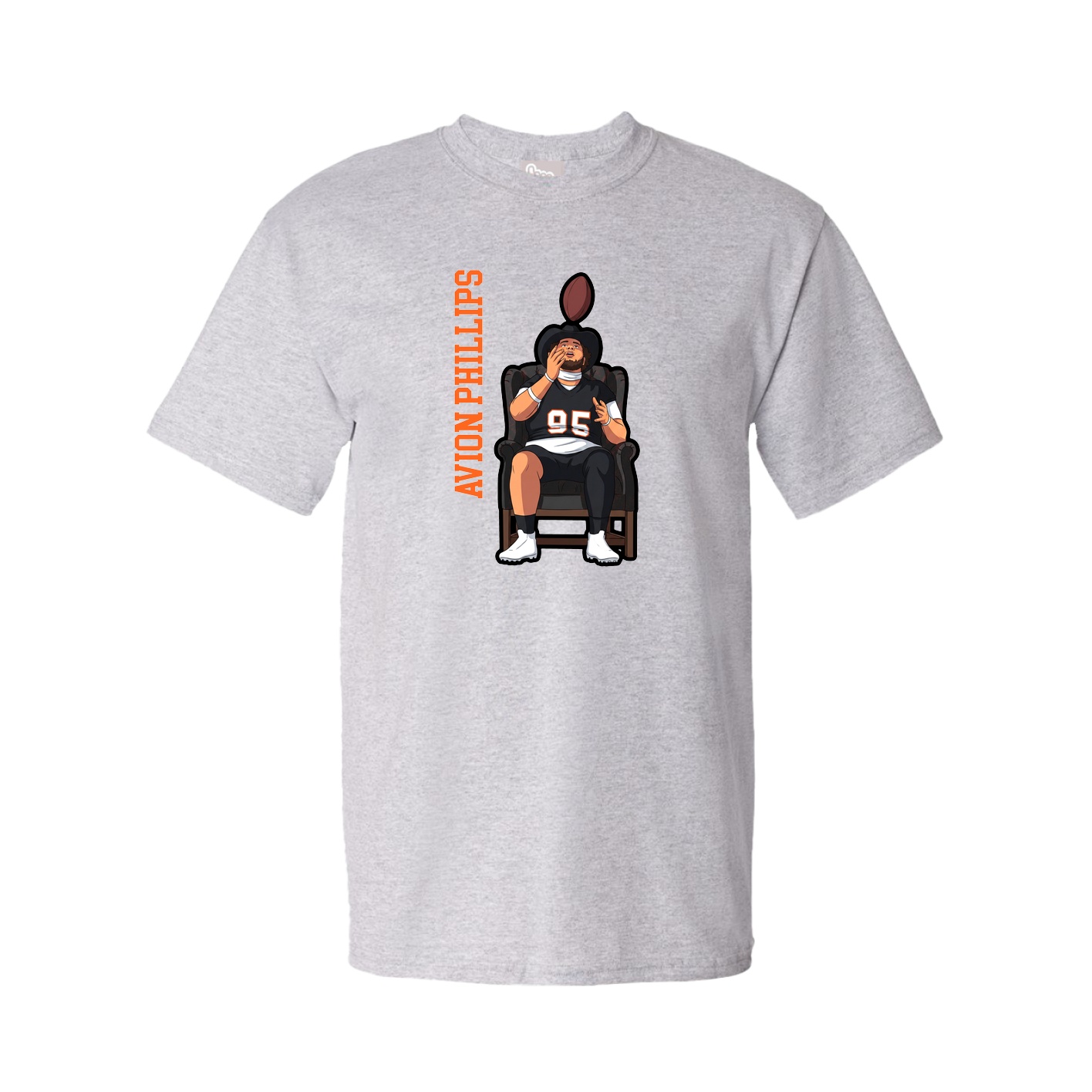 Tee — Name Vertical in Grey