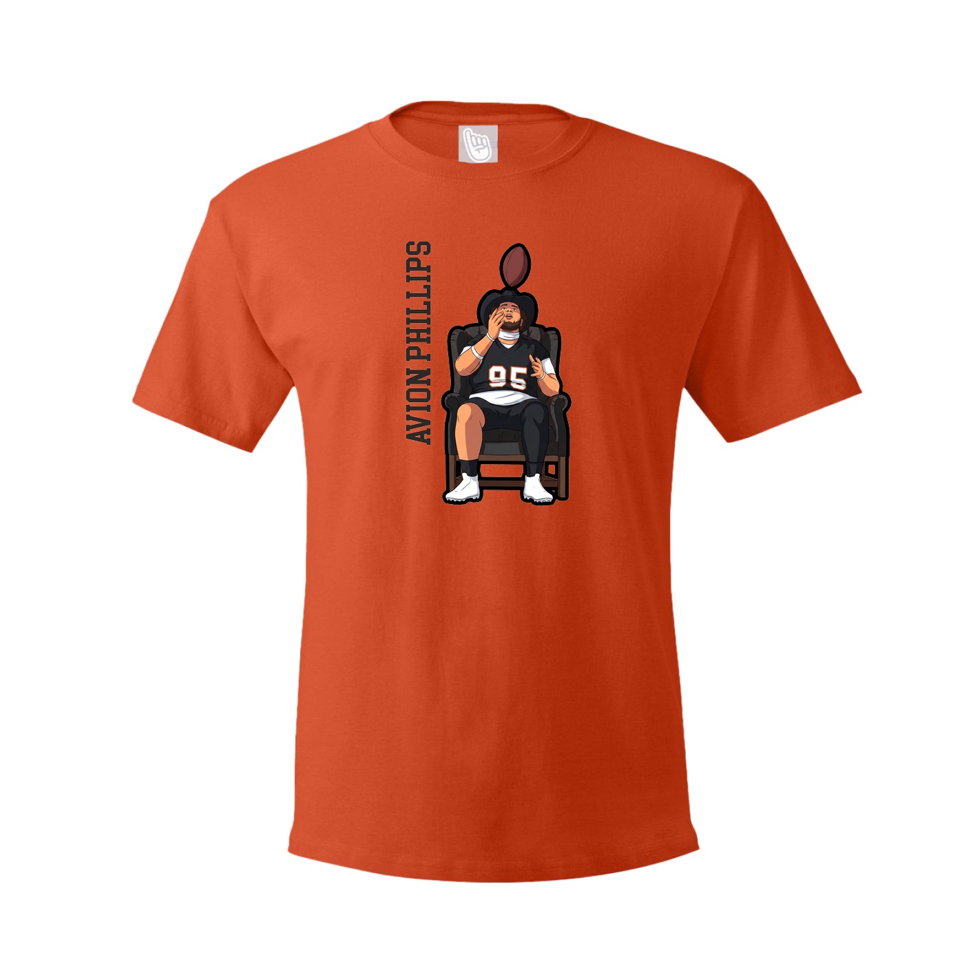 Tee — Name Vertical in Orange