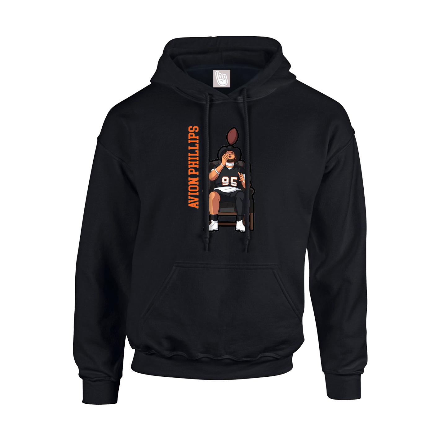 Youth Hoodie — Name Vertical in Black
