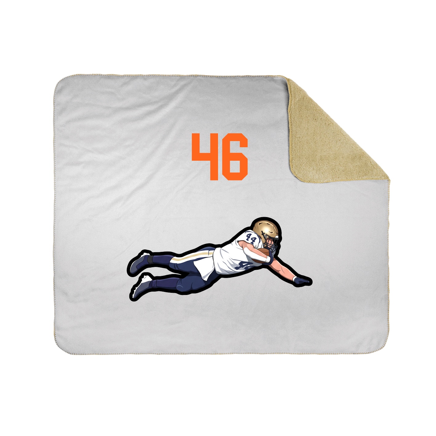 Throw Blanket — Number Top in White