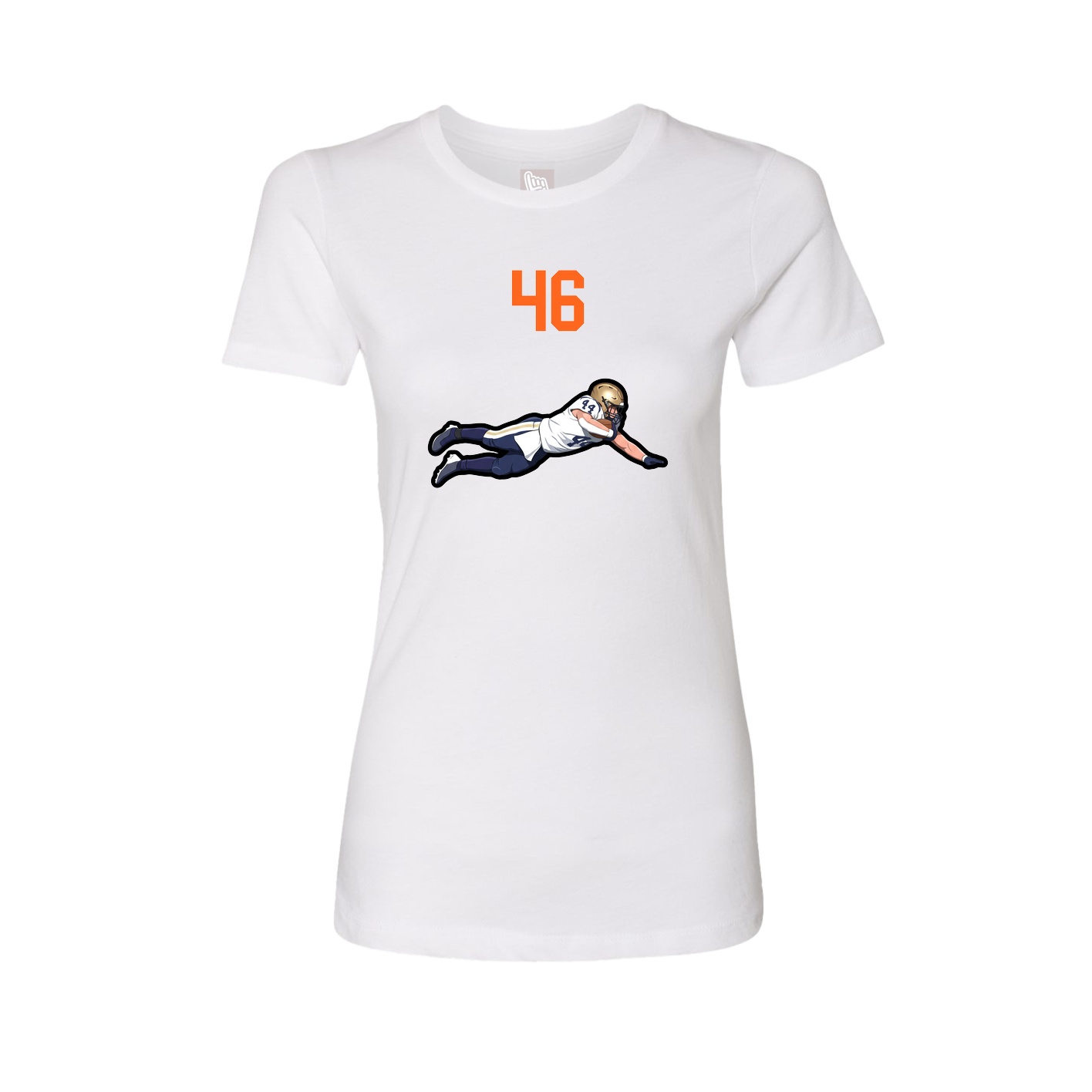 Fitted Women's Tee — Number Top in White