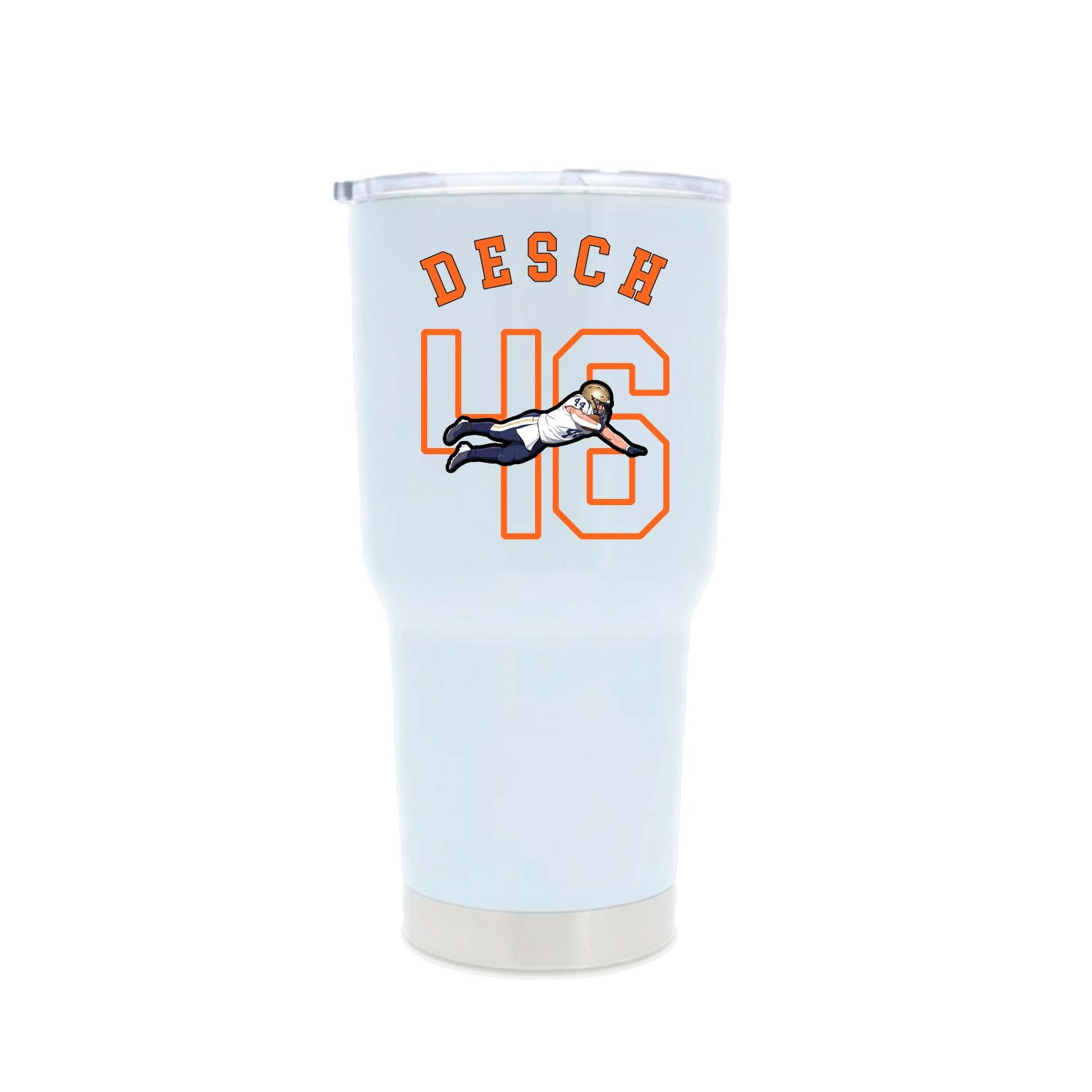 30oz Stainless Steel Tumbler — Shirsey Arch in White