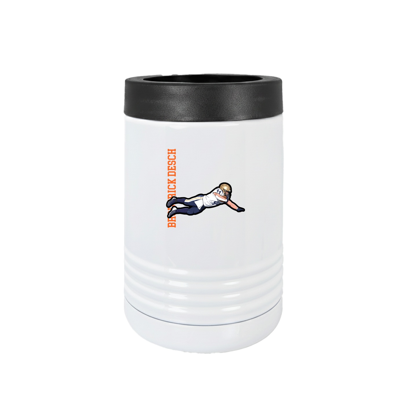 Beverage Holder — Name Vertical in White