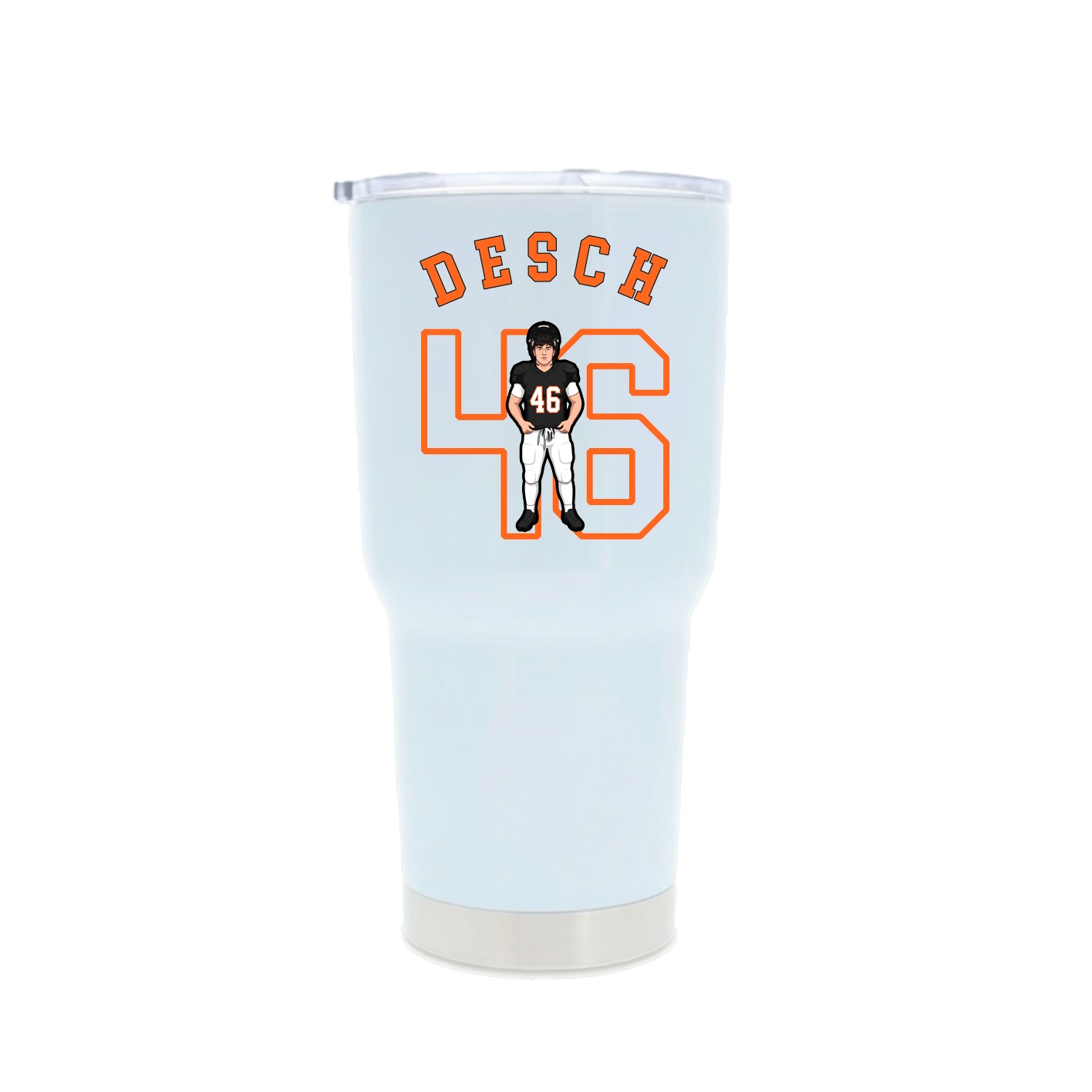 30oz Stainless Steel Tumbler — Shirsey Arch in White