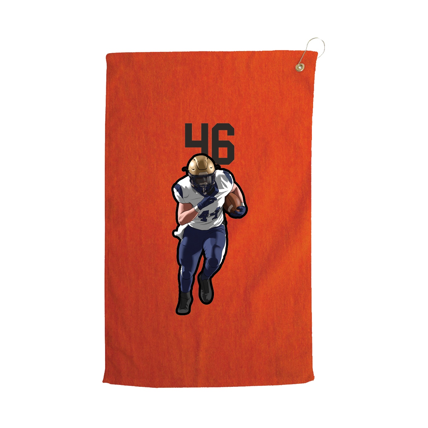 Golf Towel — Number Top in Orange