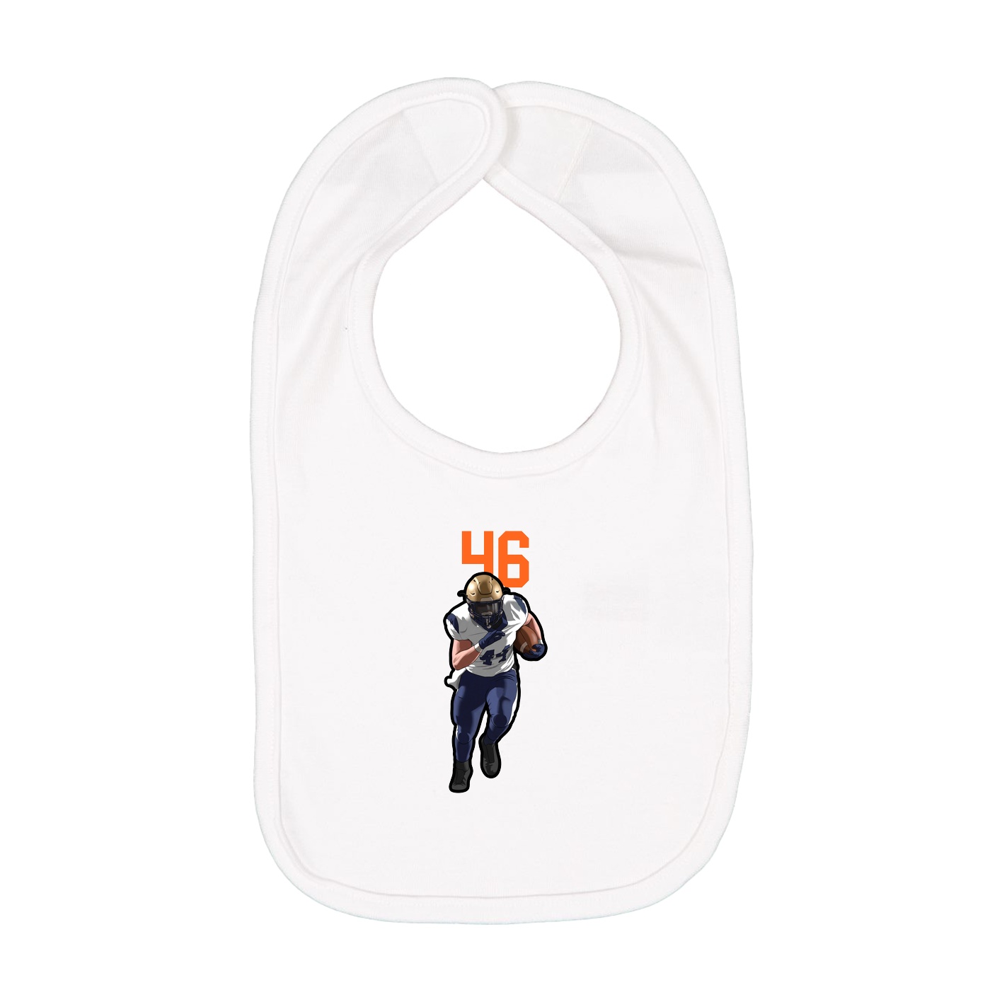 Infant Bib — Number Top in White