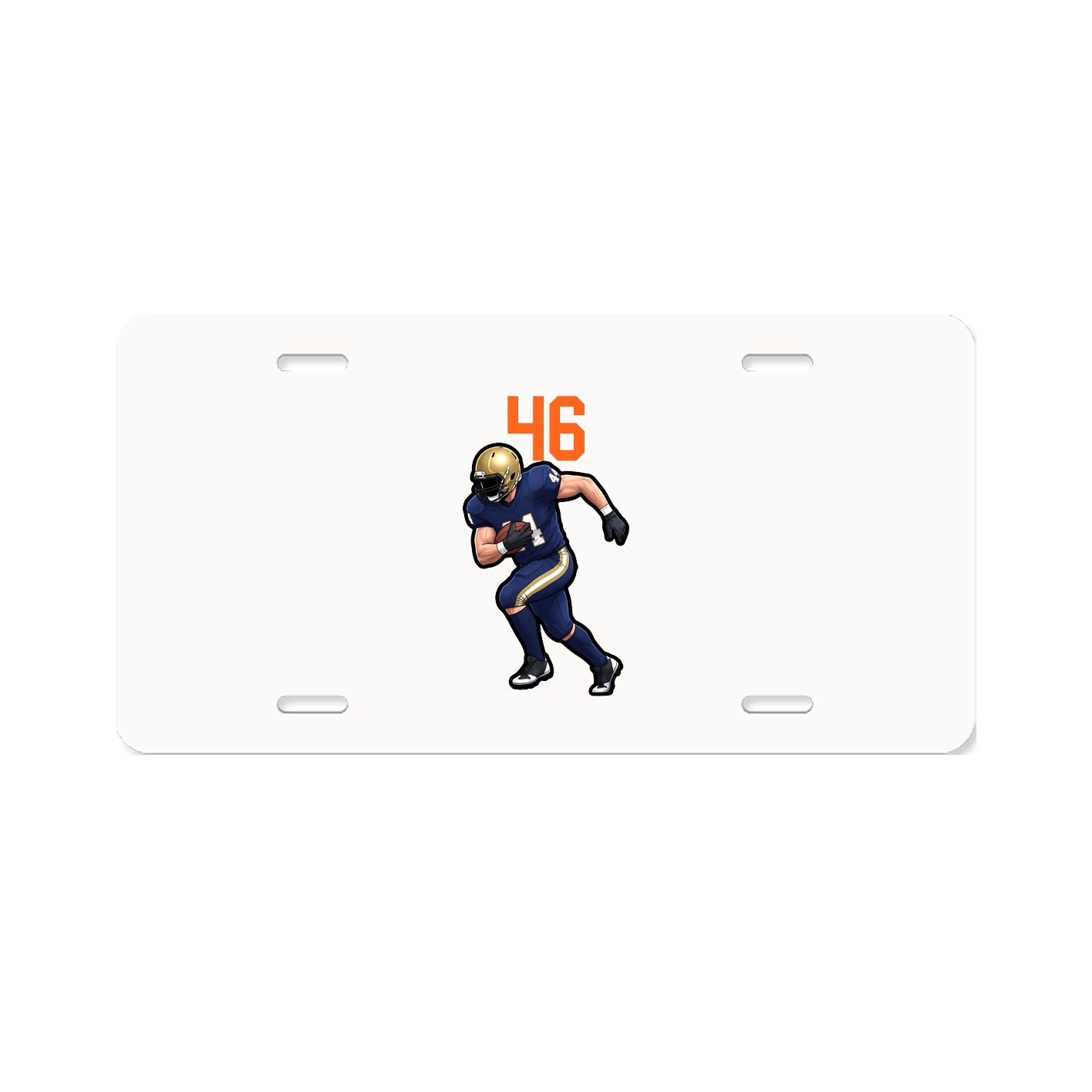 License Plate — Number Top in Classic