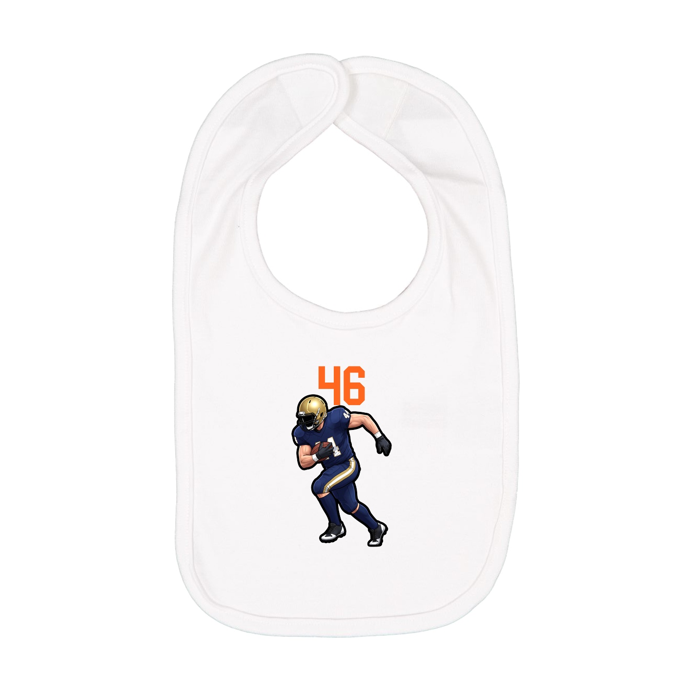 Infant Bib — Number Top in White