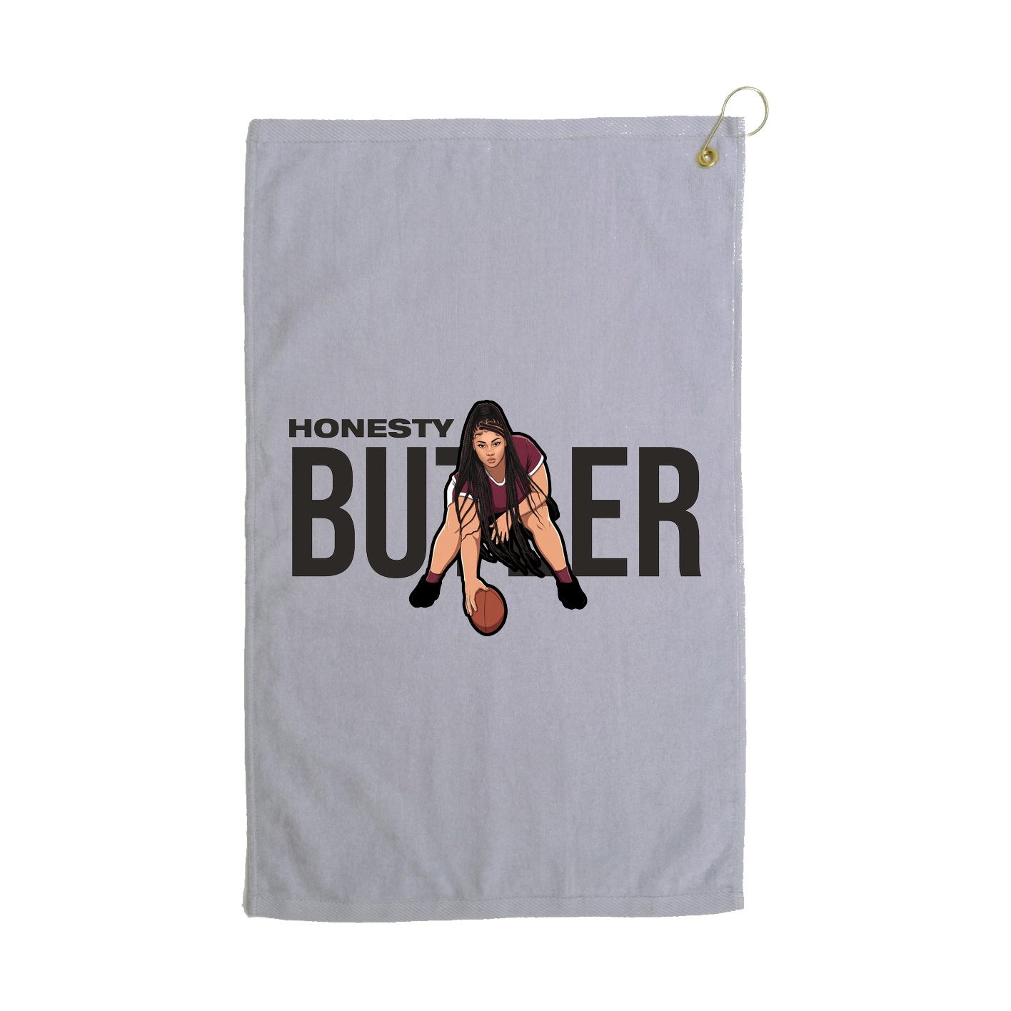 Golf Towel — Player Name in Grey