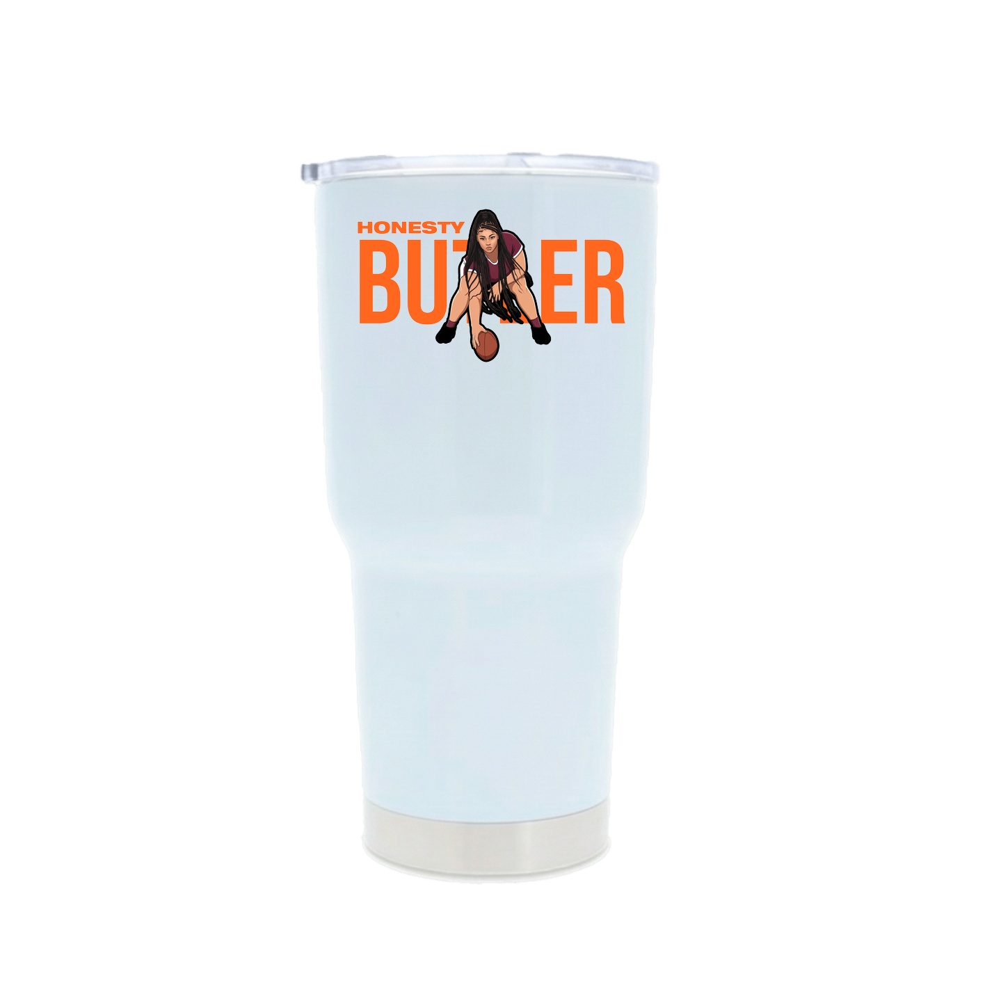 30oz Stainless Steel Tumbler — Player Name in White