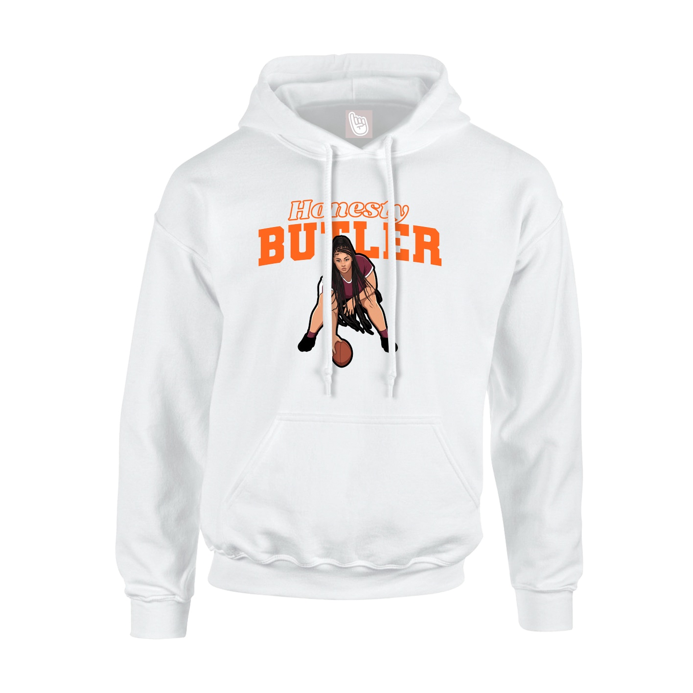 Hoodie — Name Arch in White