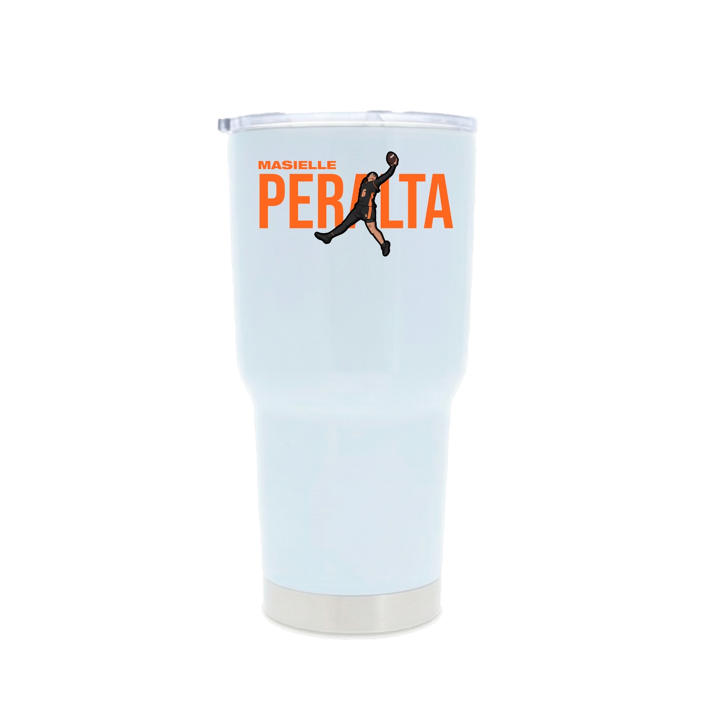 30oz Stainless Steel Tumbler — Player Name in White