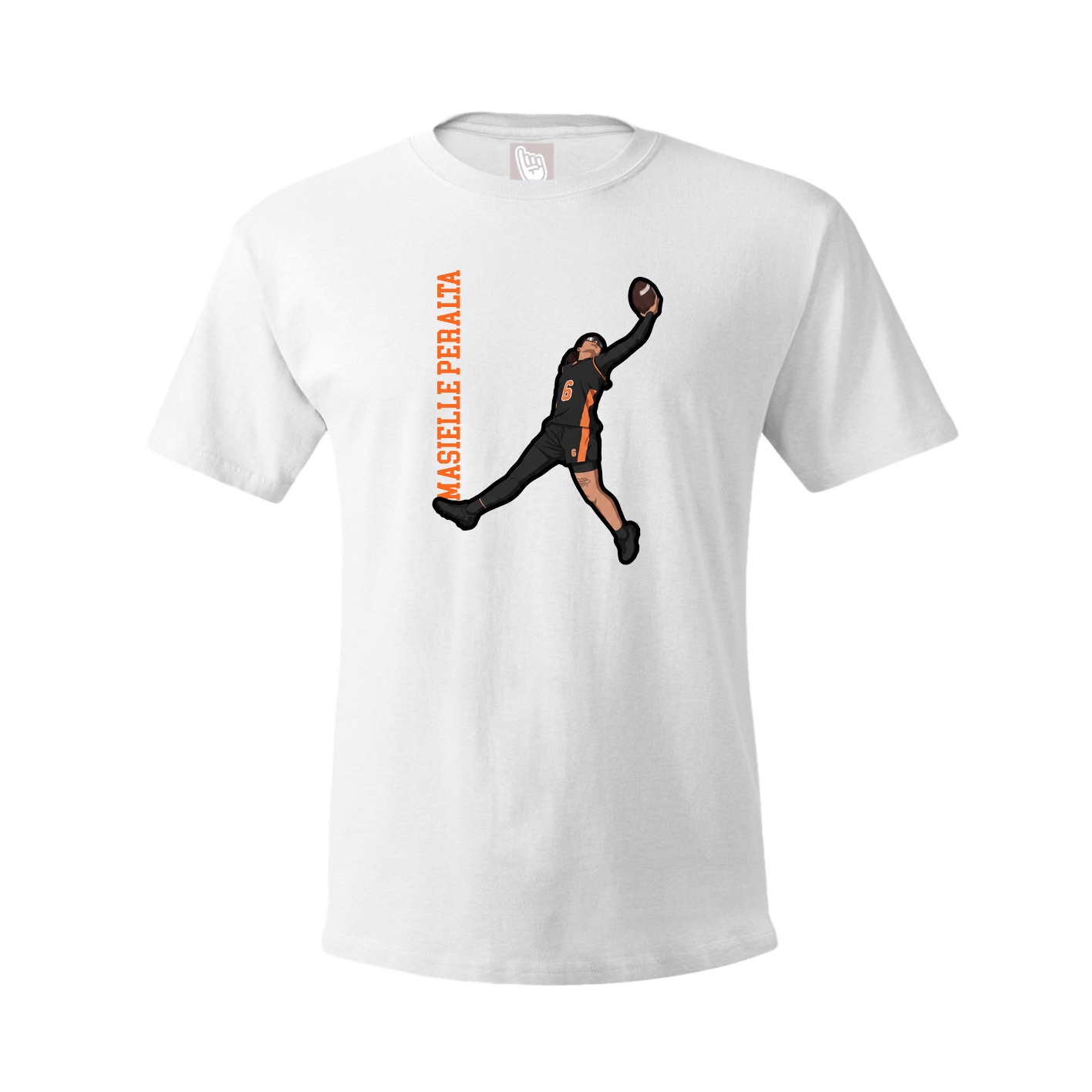 Youth Tee — Name Vertical in White