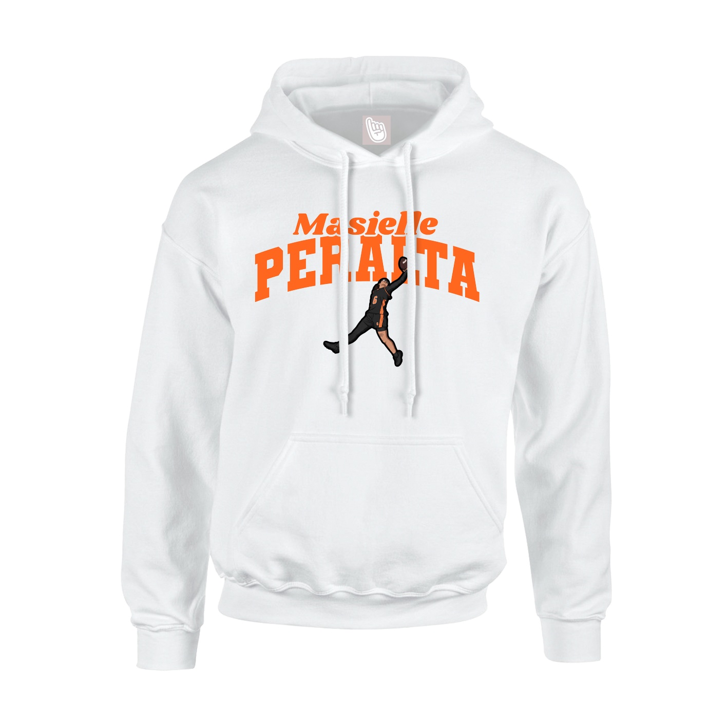 Hoodie — Signature Arch in White