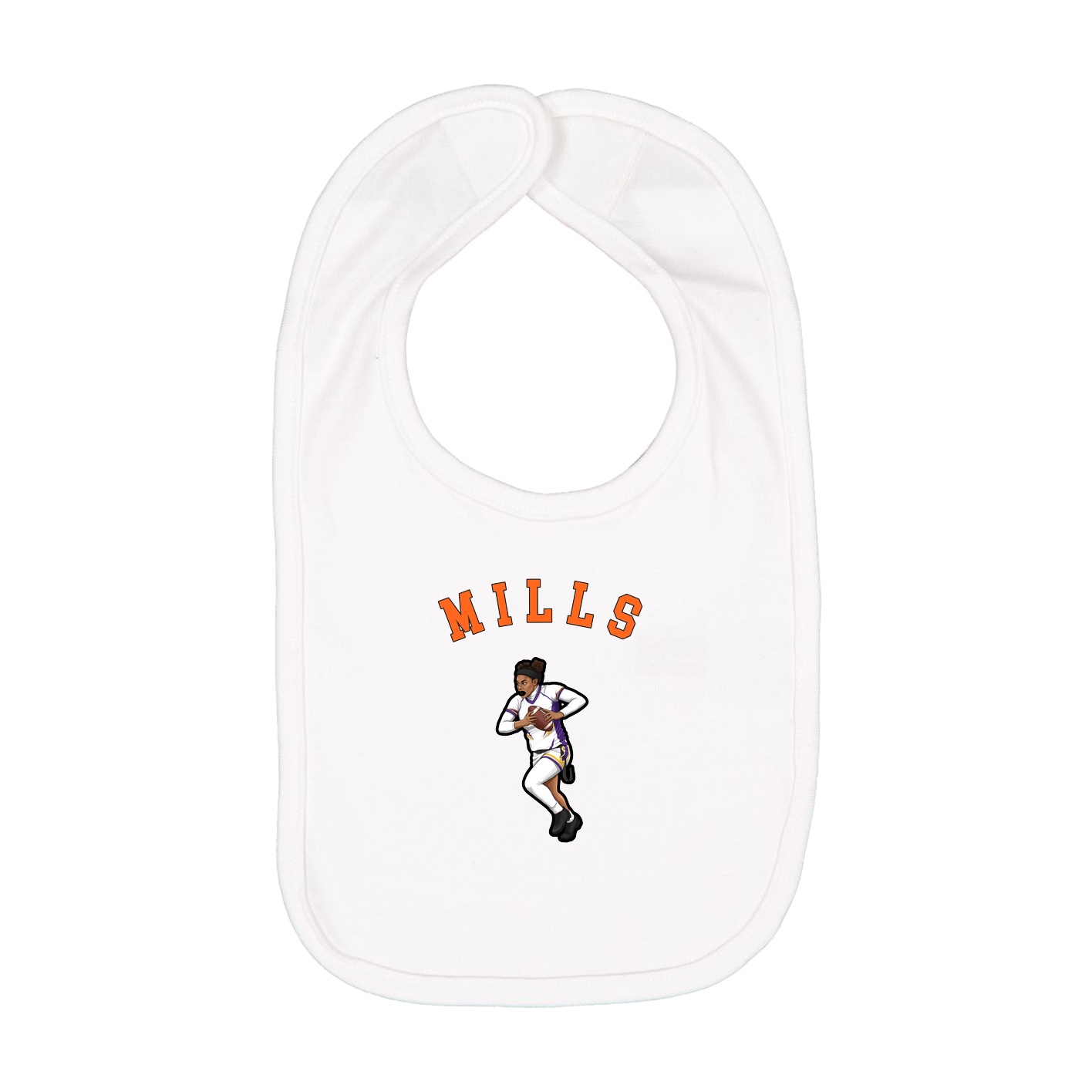 Infant Bib — Shirsey Arch in White