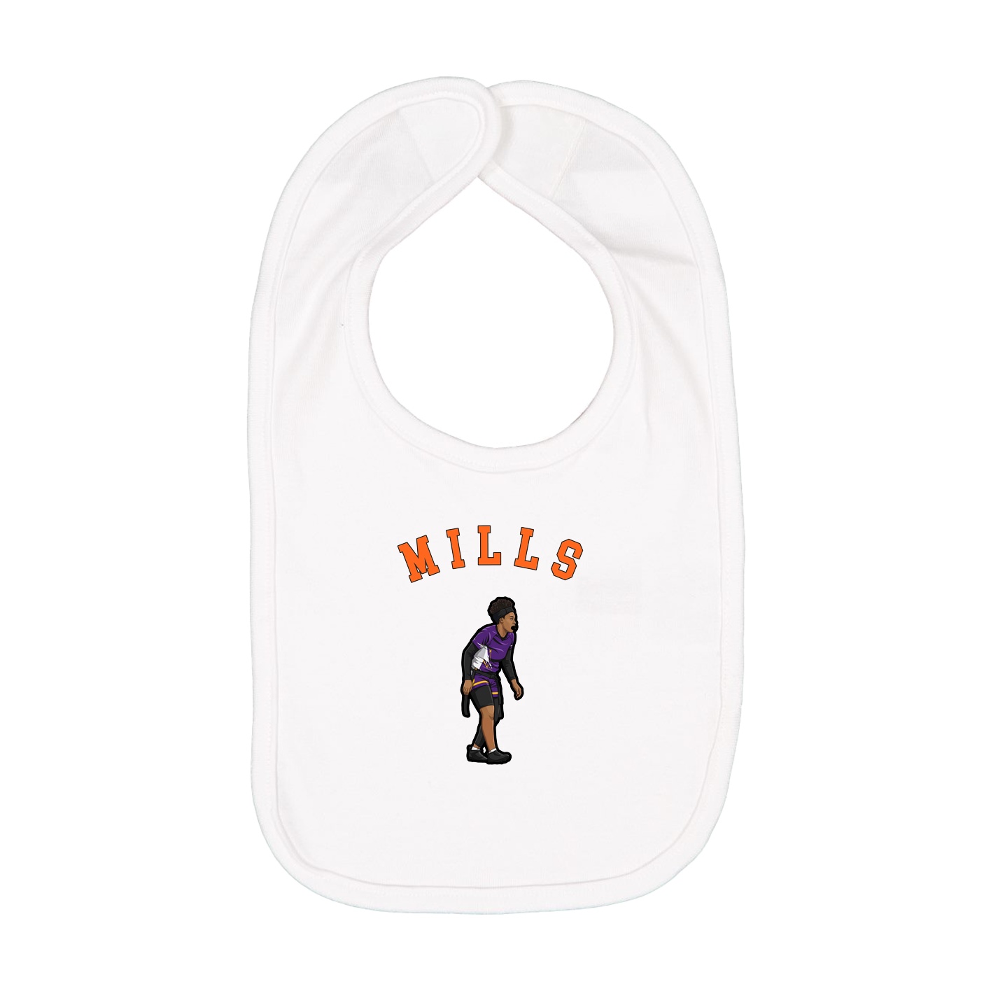 Infant Bib — Shirsey Arch in White