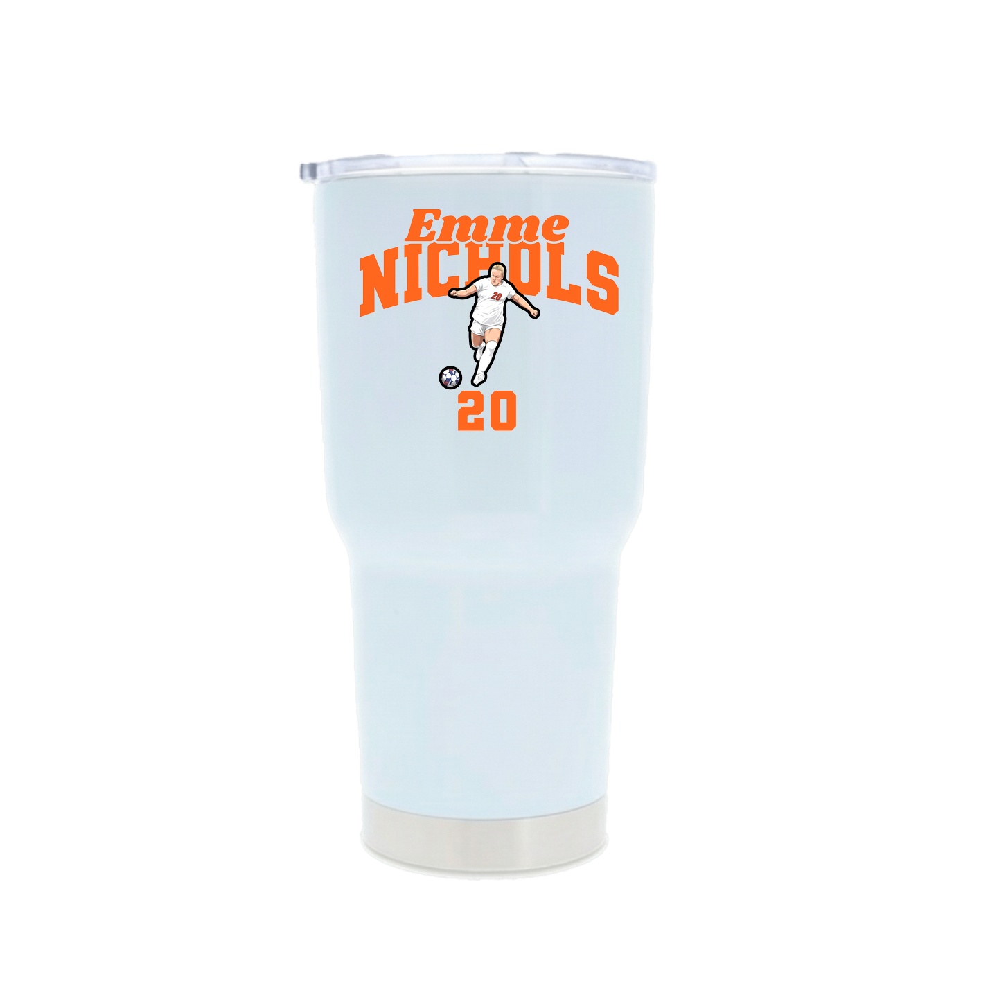 30oz Stainless Steel Tumbler — Signature Arch in White