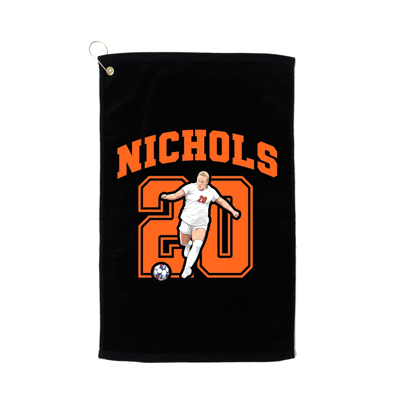 Golf Towel — Number in Black