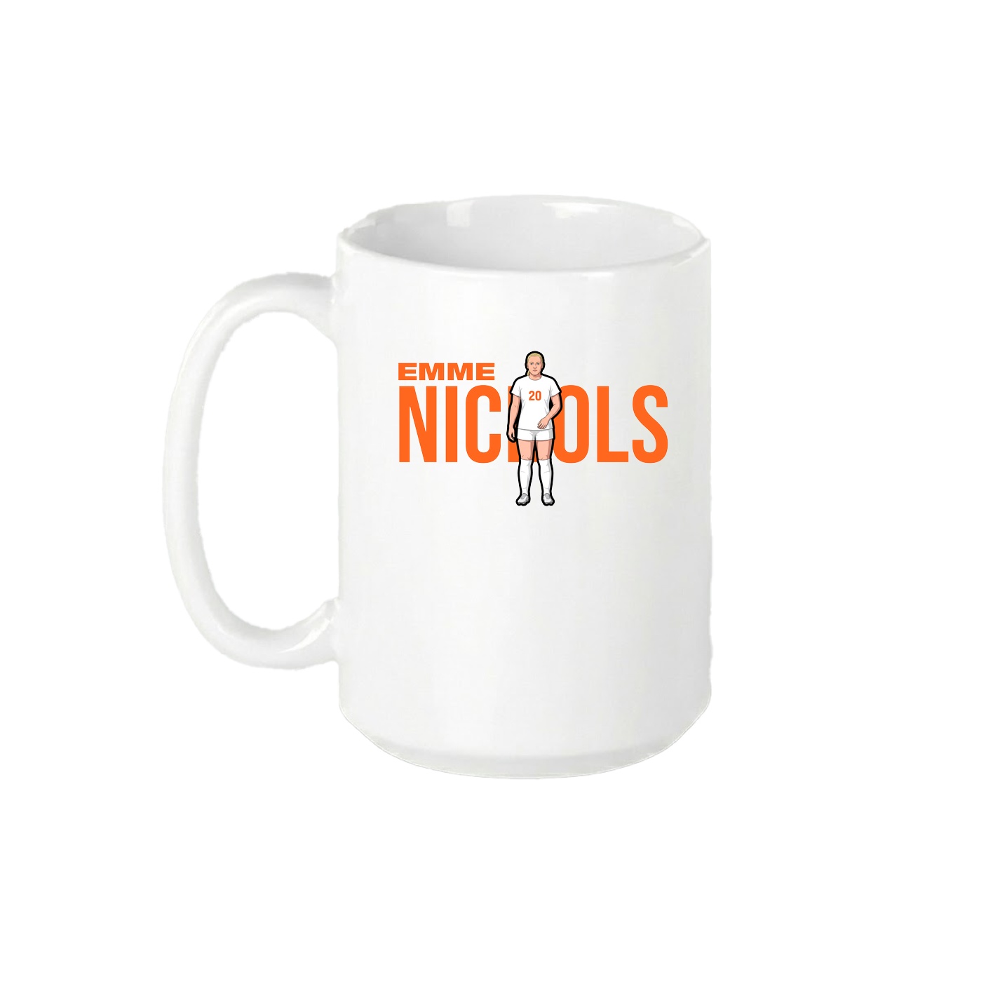 15oz Coffee Mug — Player Name in White