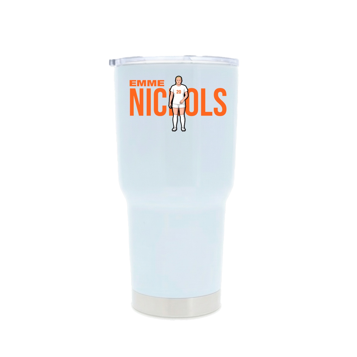 30oz Stainless Steel Tumbler — Player Name in White