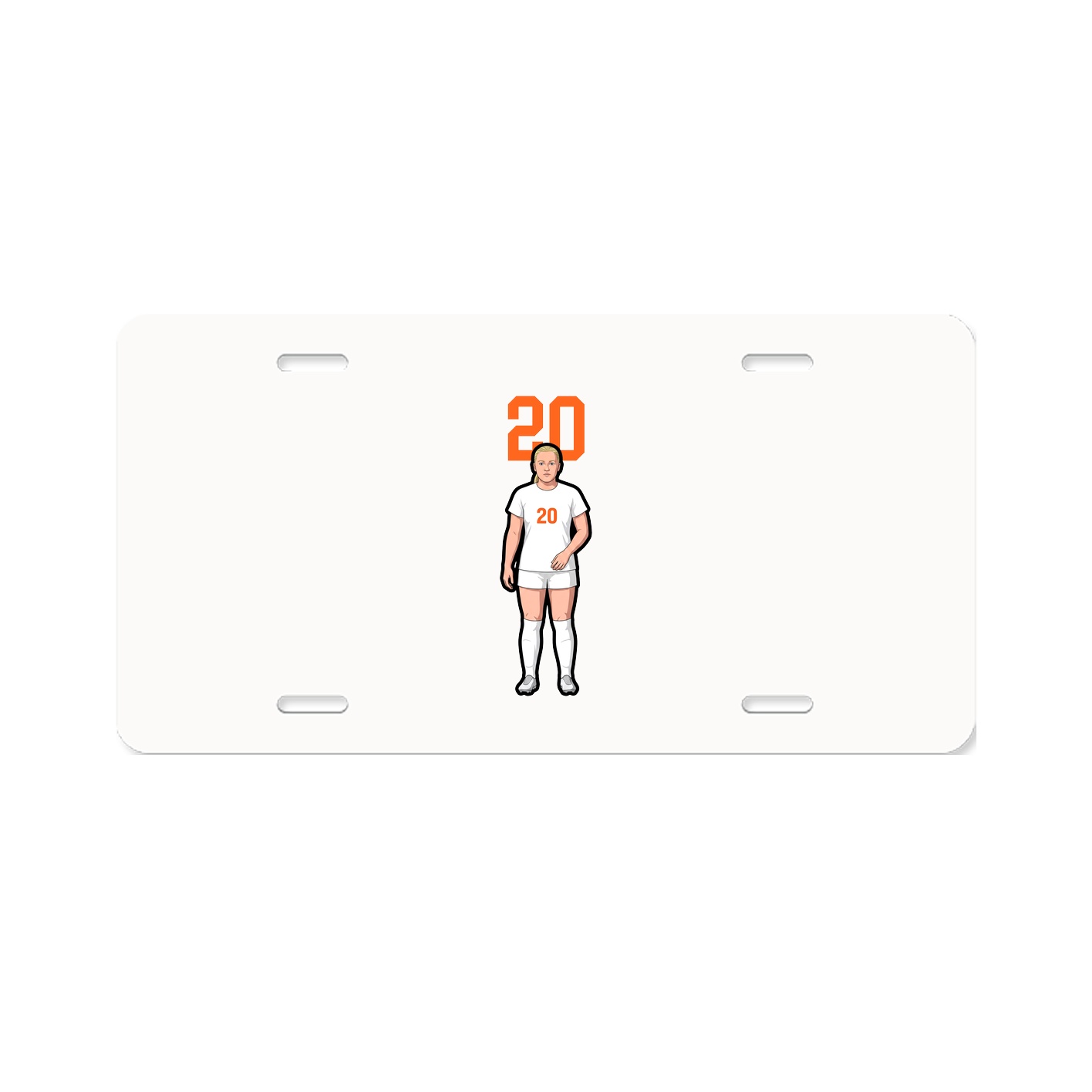 License Plate — Number Top in Classic