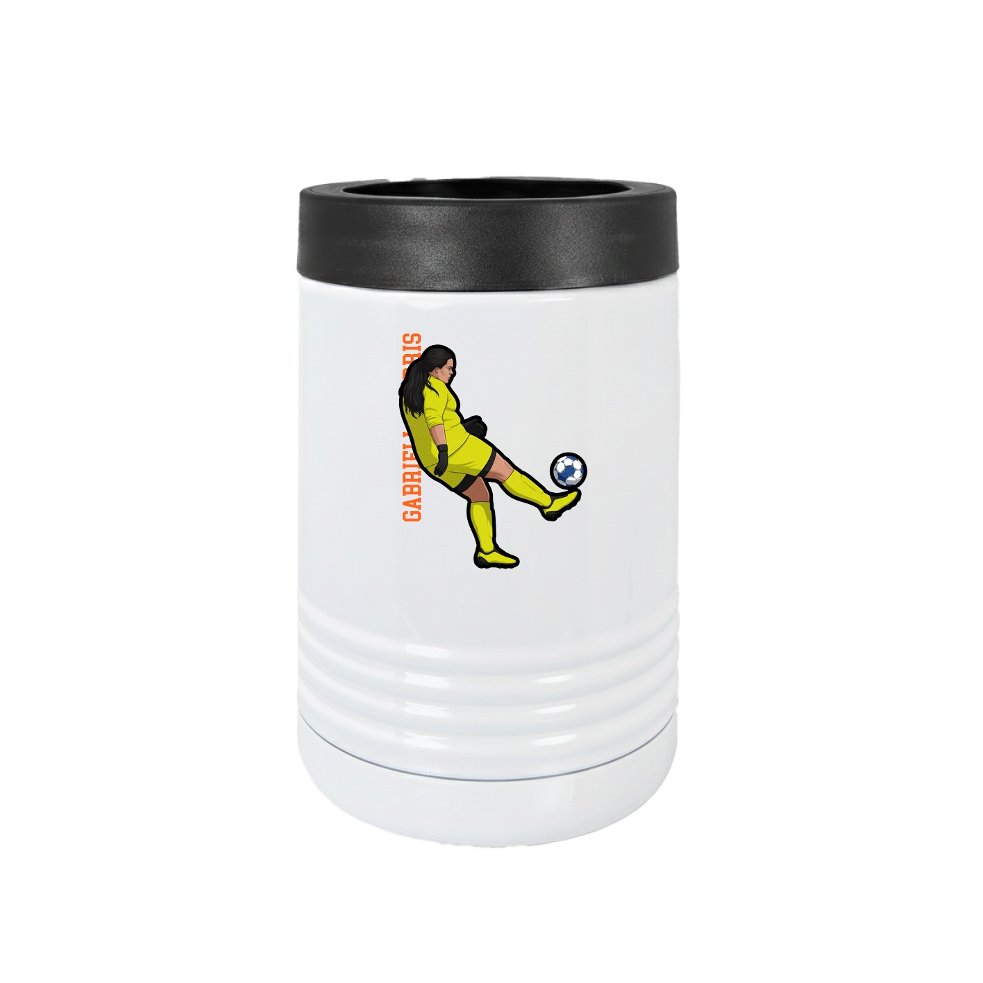 Beverage Holder — Name Vertical in White
