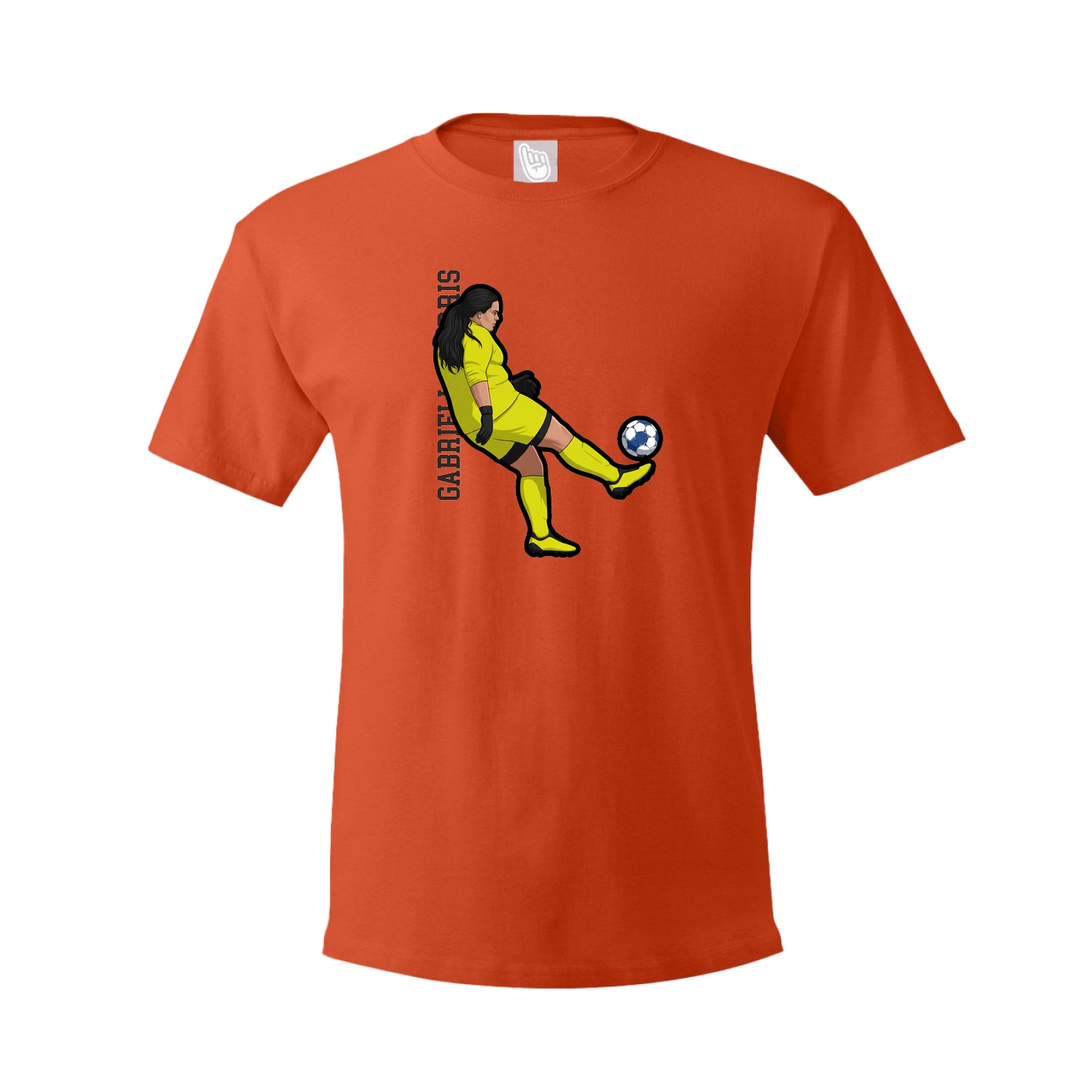 Youth Tee — Name Vertical in Orange