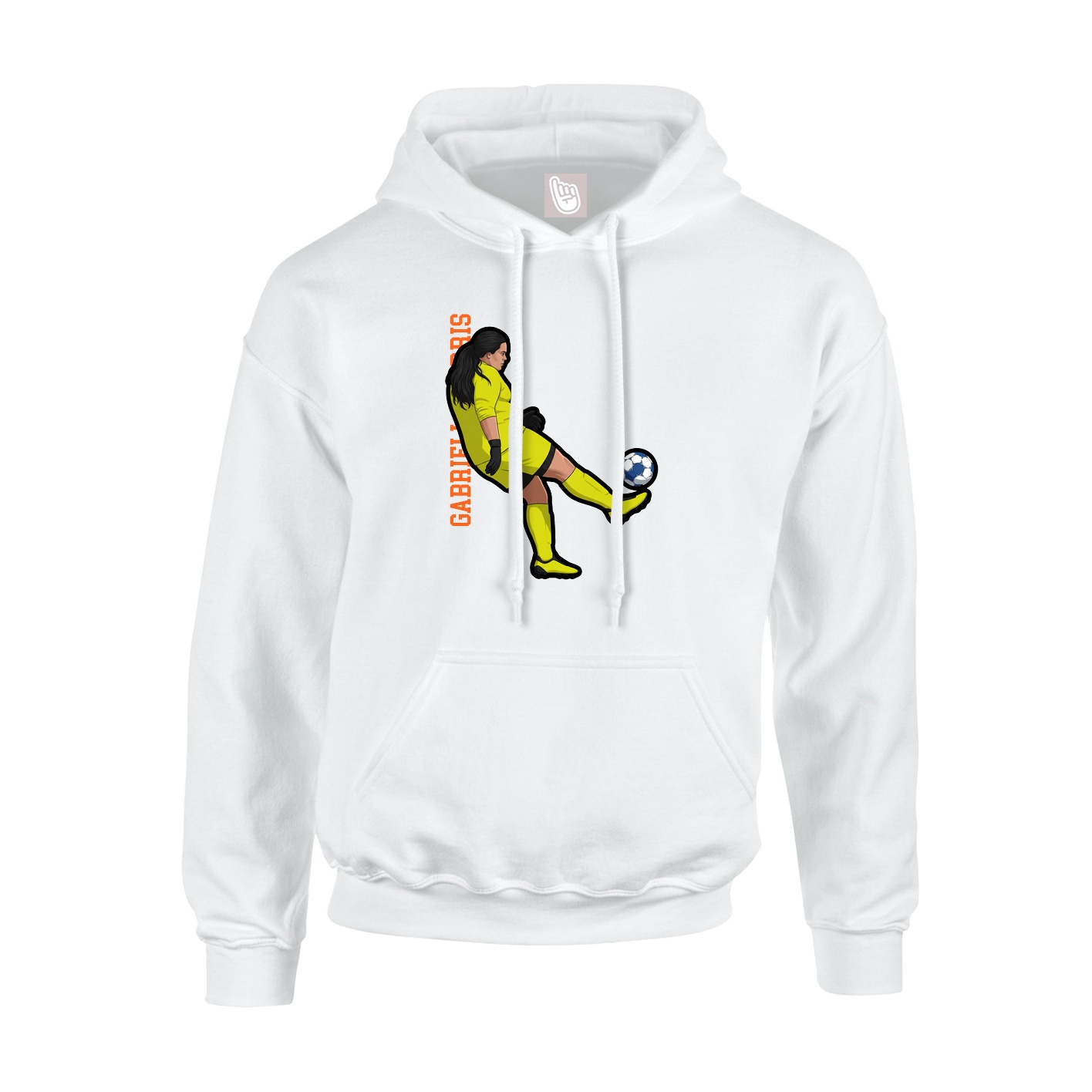Hoodie — Name Vertical in White