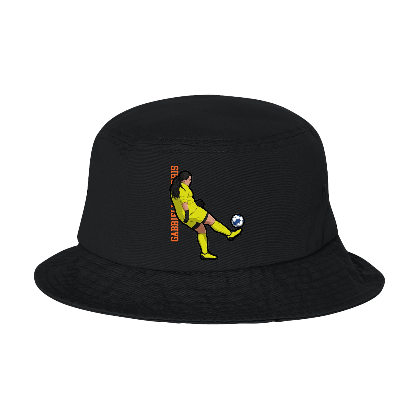 Bucket Cap — Name Vertical in Black