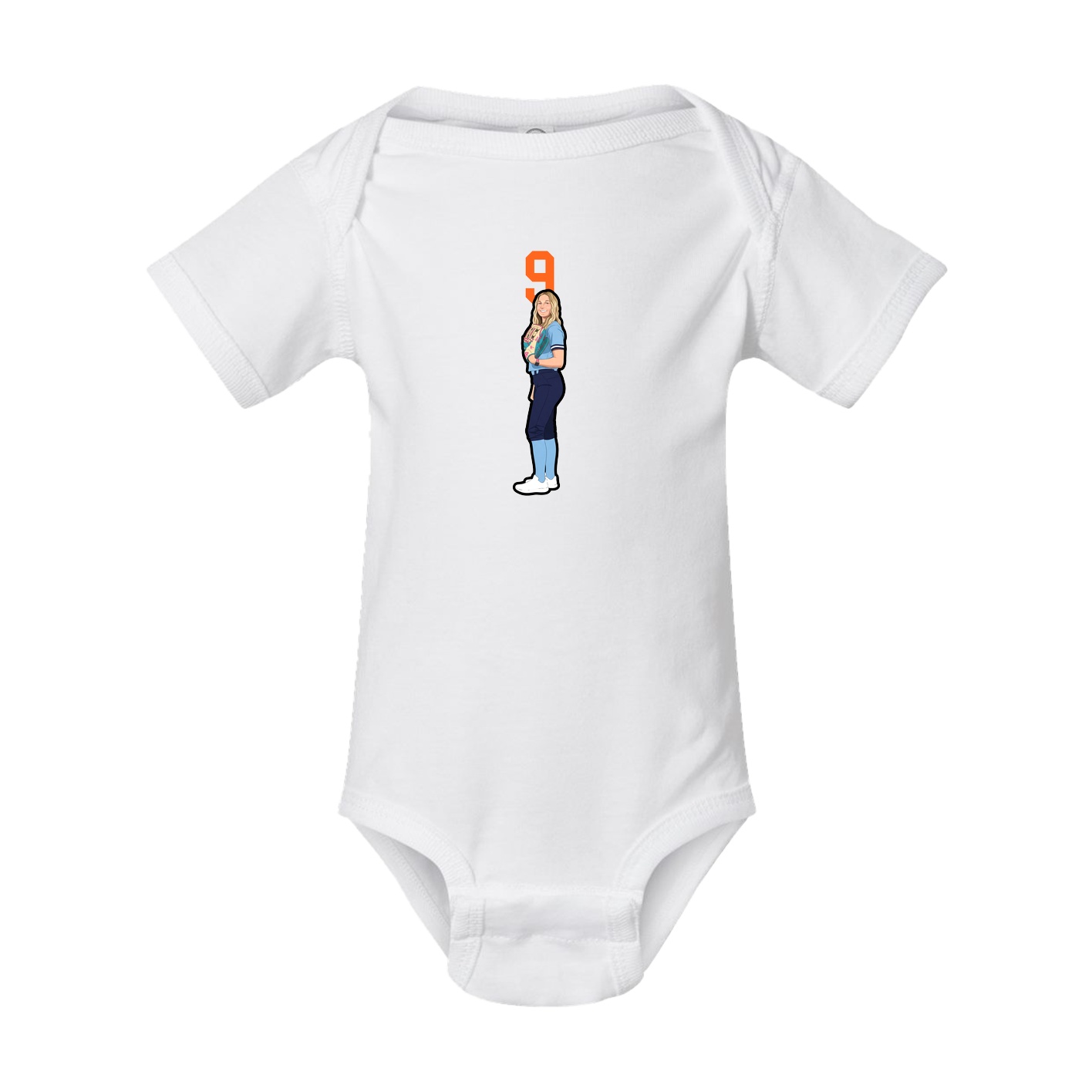 Baby Onesie — Number Top in White