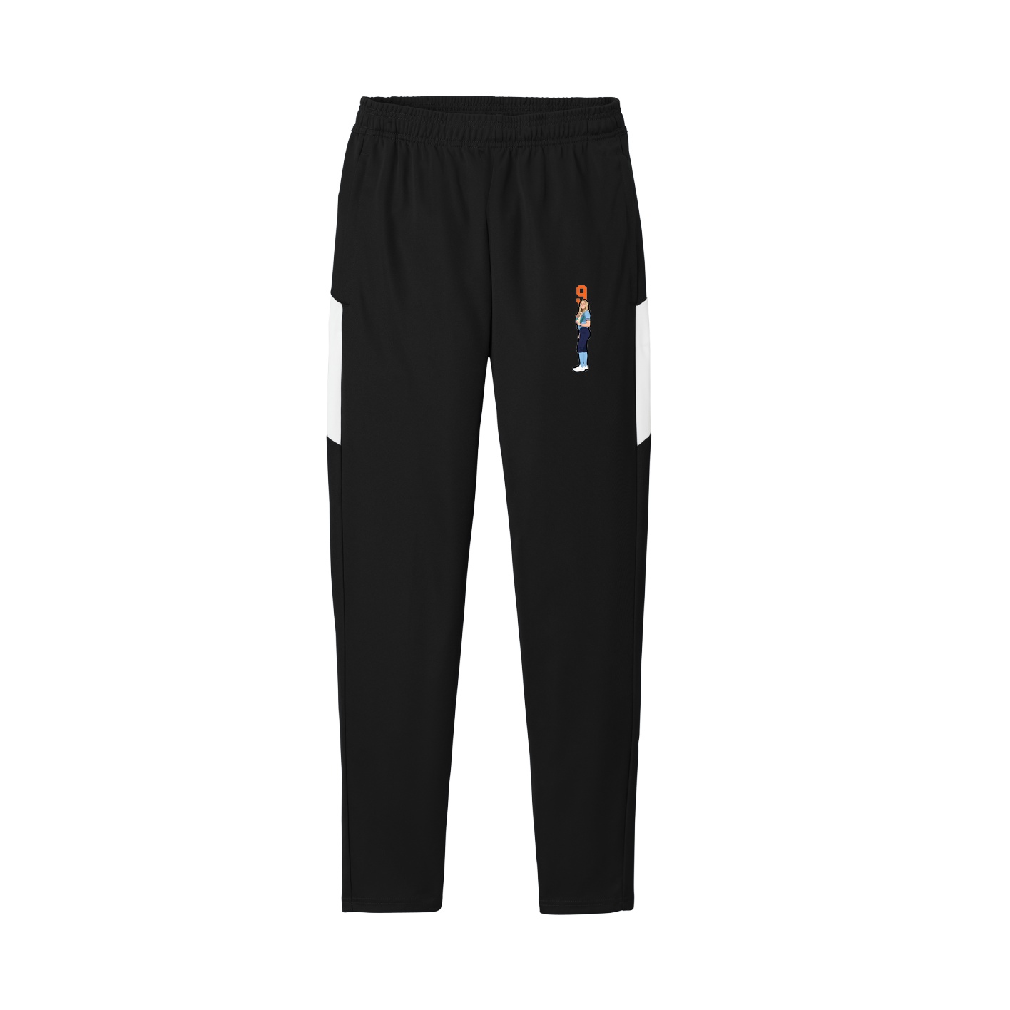 Team Travel Pant — Number Top in Black/White