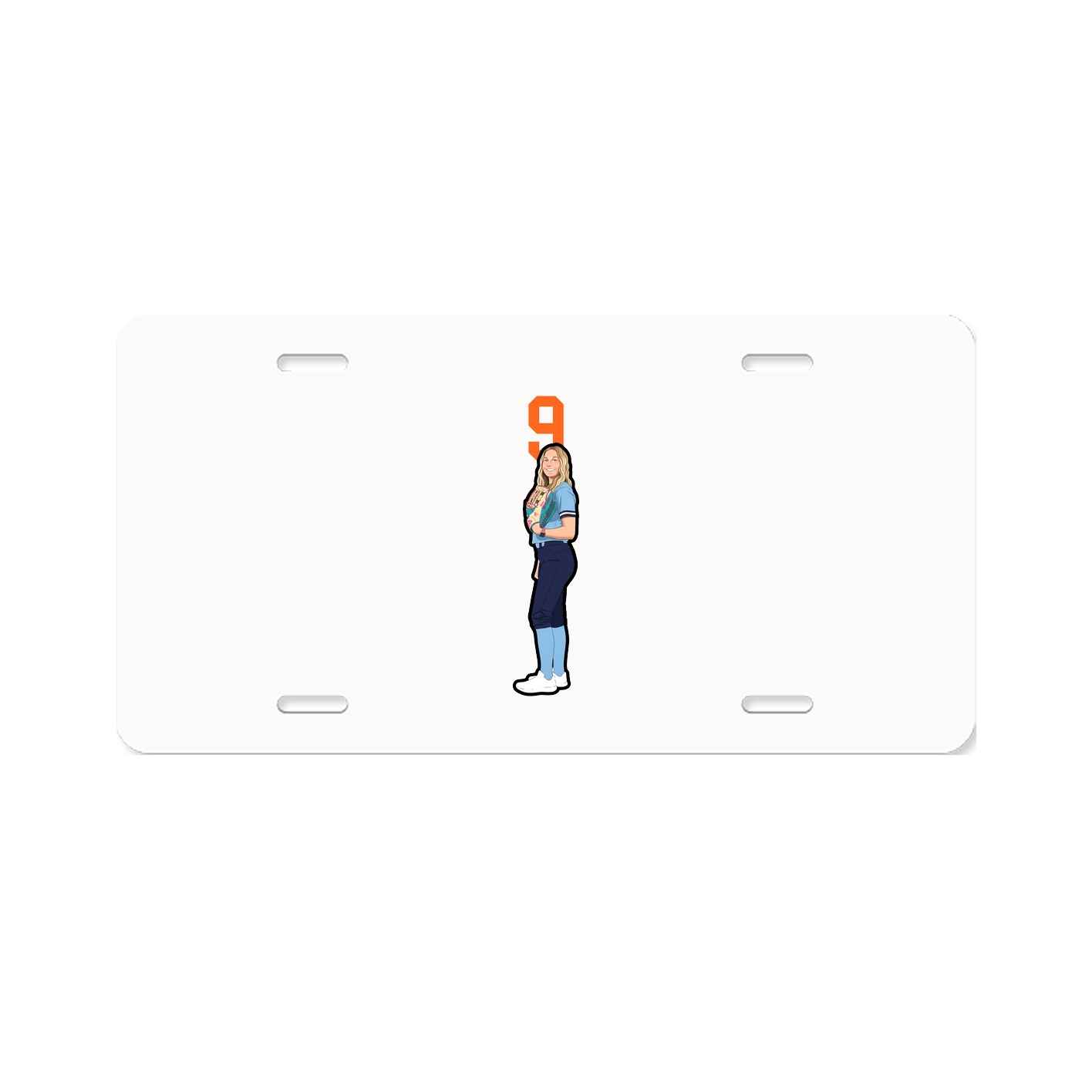 License Plate — Number Top in Classic