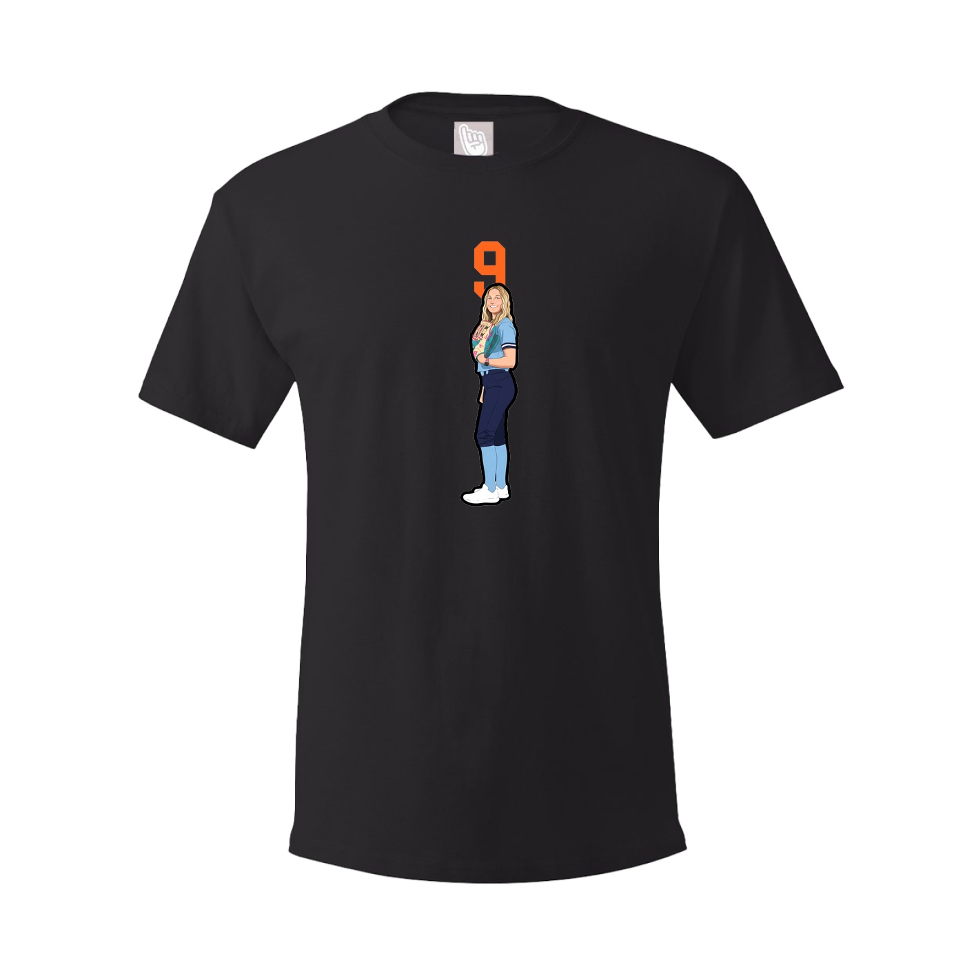 Youth Tee — Number Top in Black