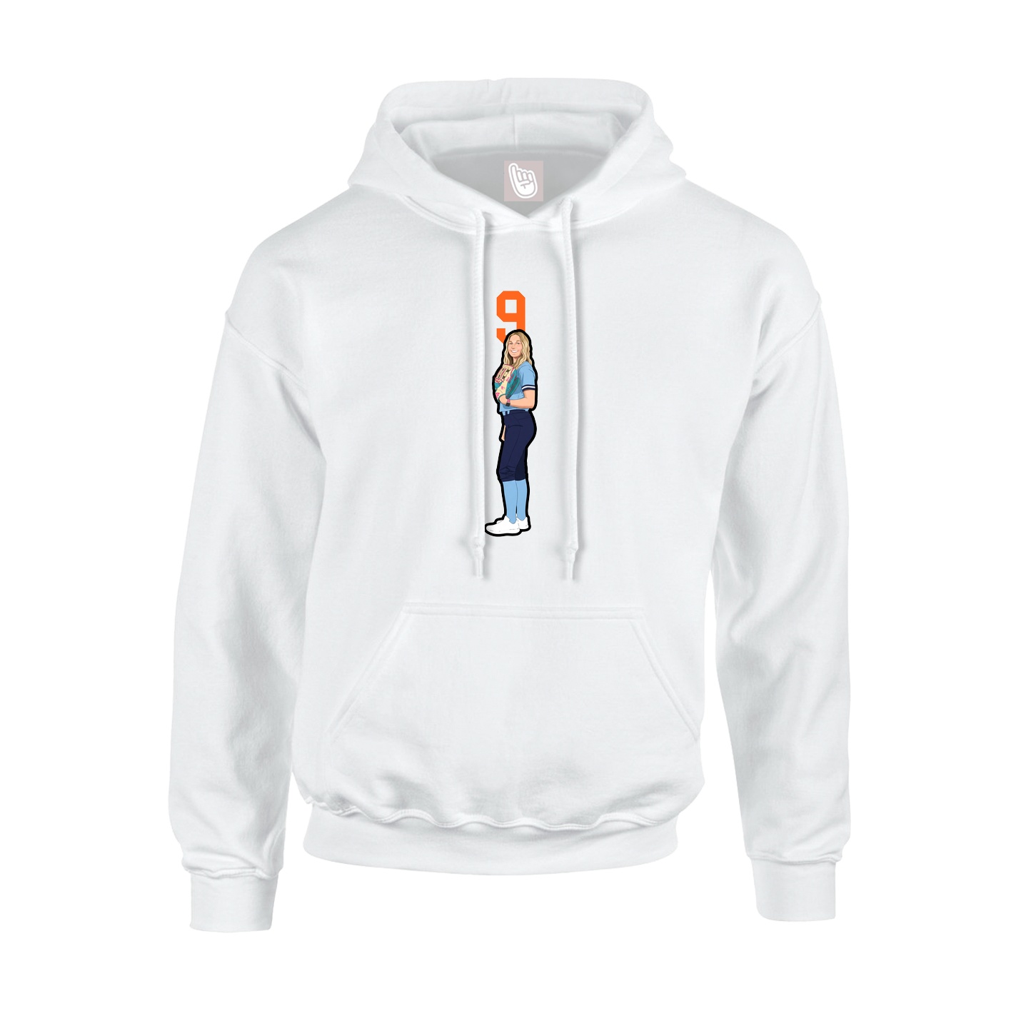 Hoodie — Number Top in White