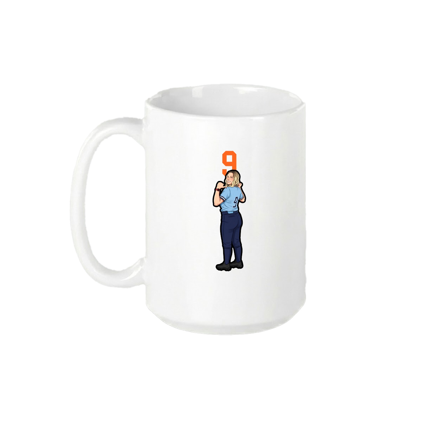 15oz Coffee Mug — Number Top in White