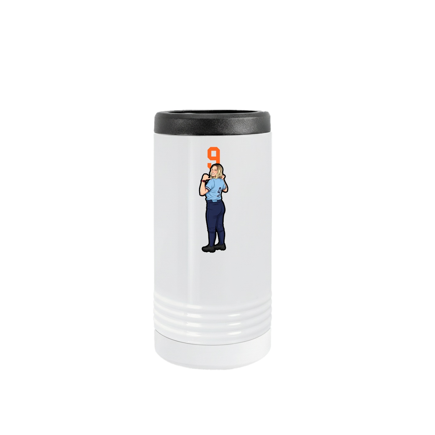 Slim Beverage Holder — Number Top in White