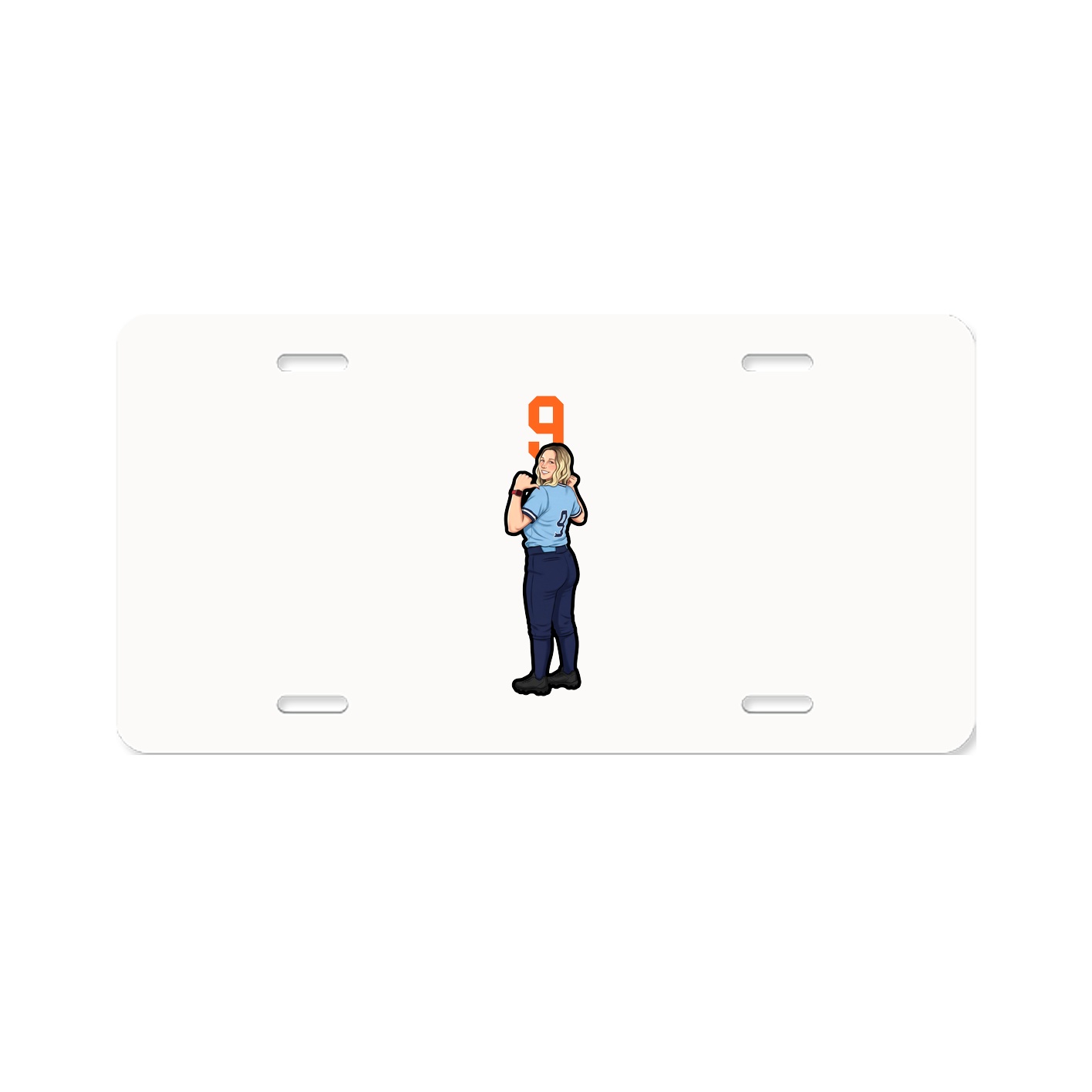 License Plate — Number Top in Classic