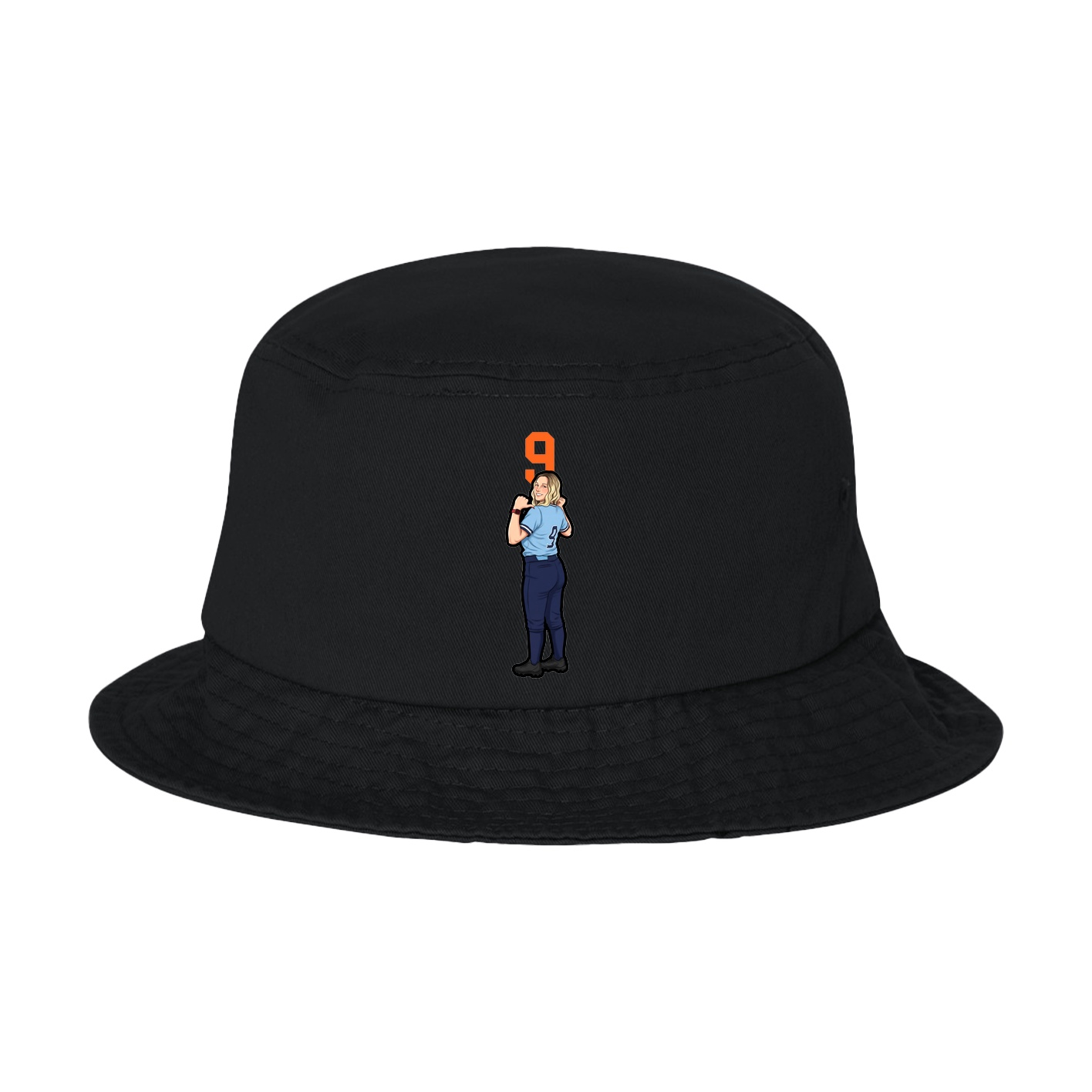 Bucket Cap — Number Top in Black