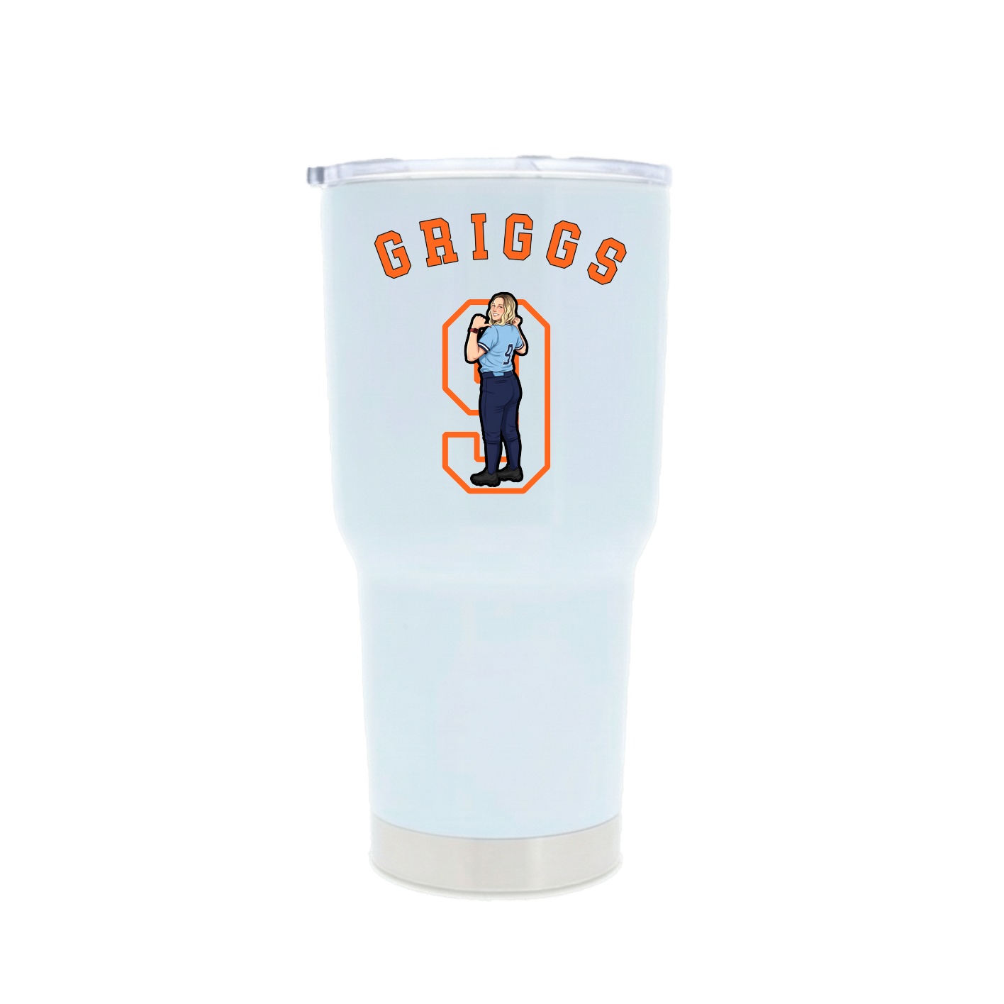 30oz Stainless Steel Tumbler — Shirsey Arch in White