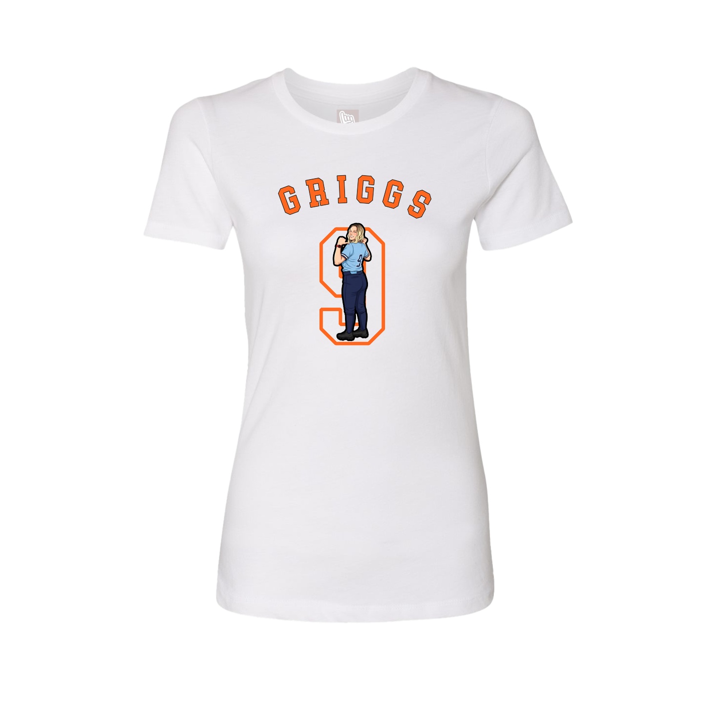 Fitted Women's Tee — Shirsey Arch in White