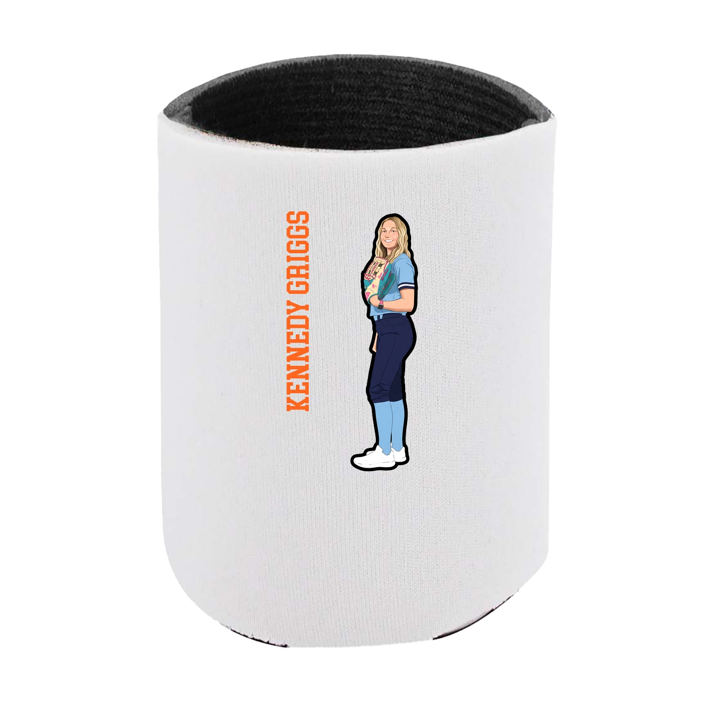 Can Holder — Name Vertical in White