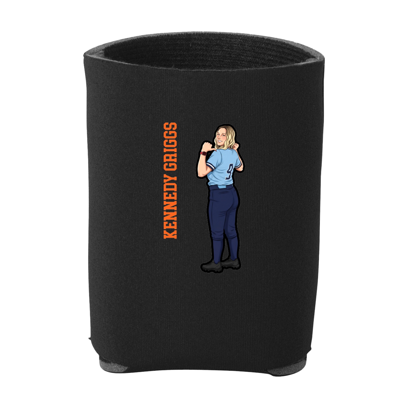 Can Holder — Name Vertical in Black