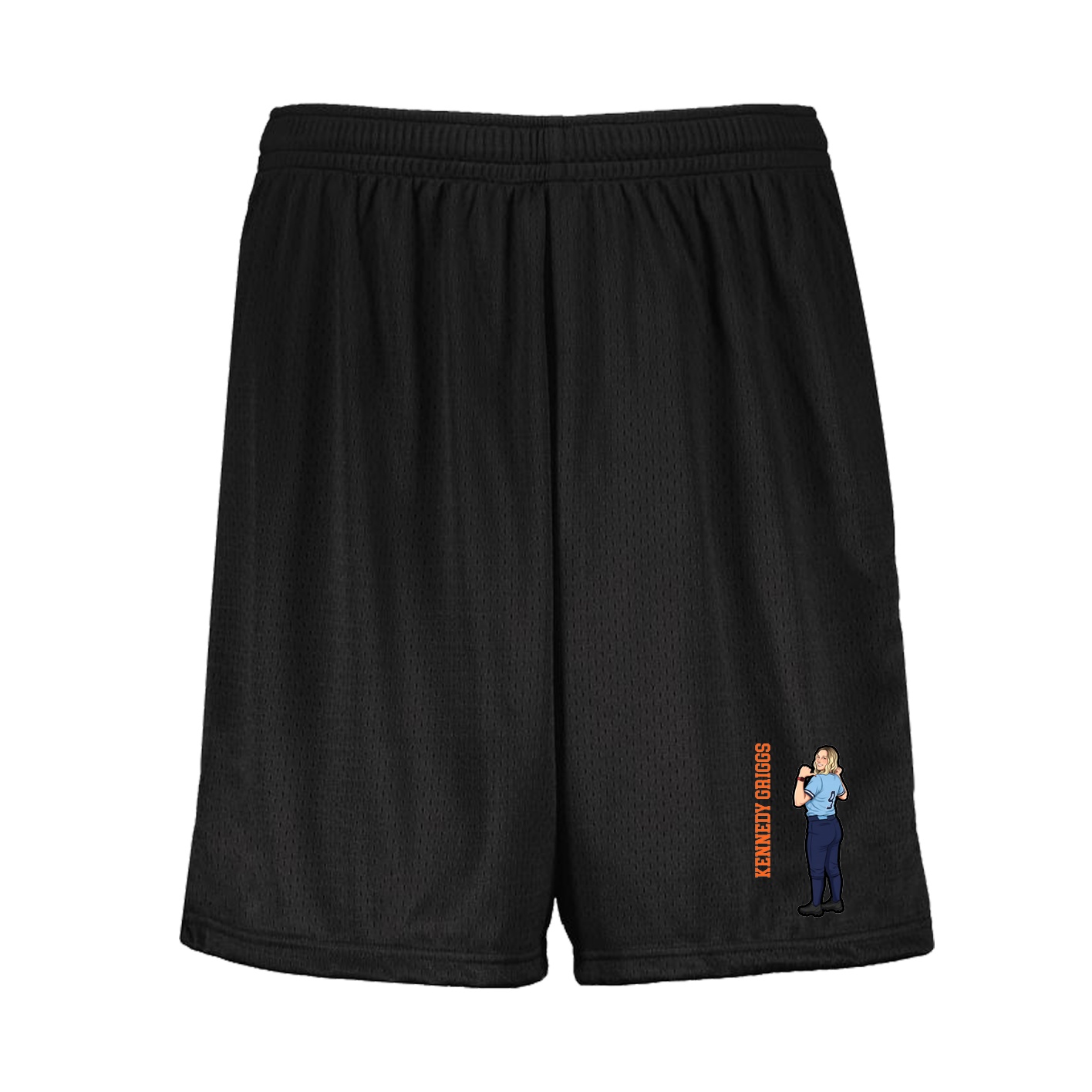Shorts — Name Vertical in Black