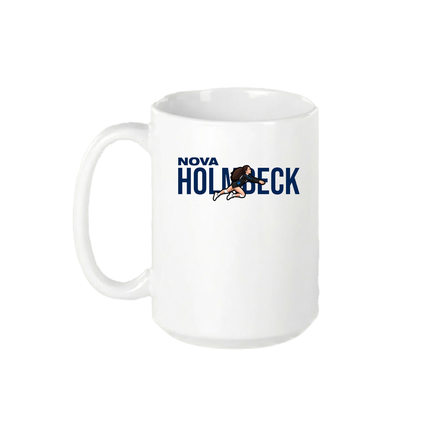 15oz Coffee Mug — Player Name in White