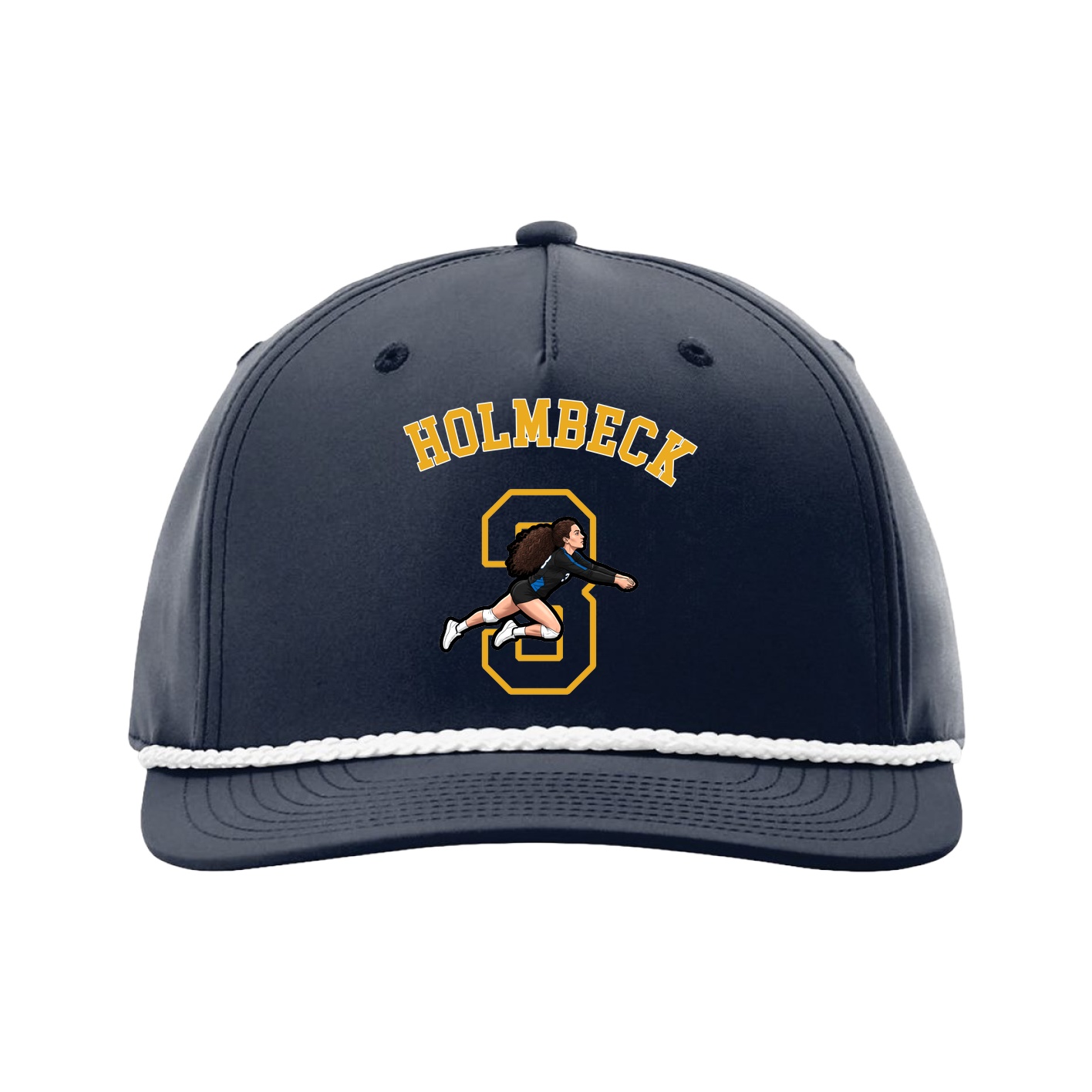 Five-Panel Classic Rope Cap — Shirsey Arch in Navy