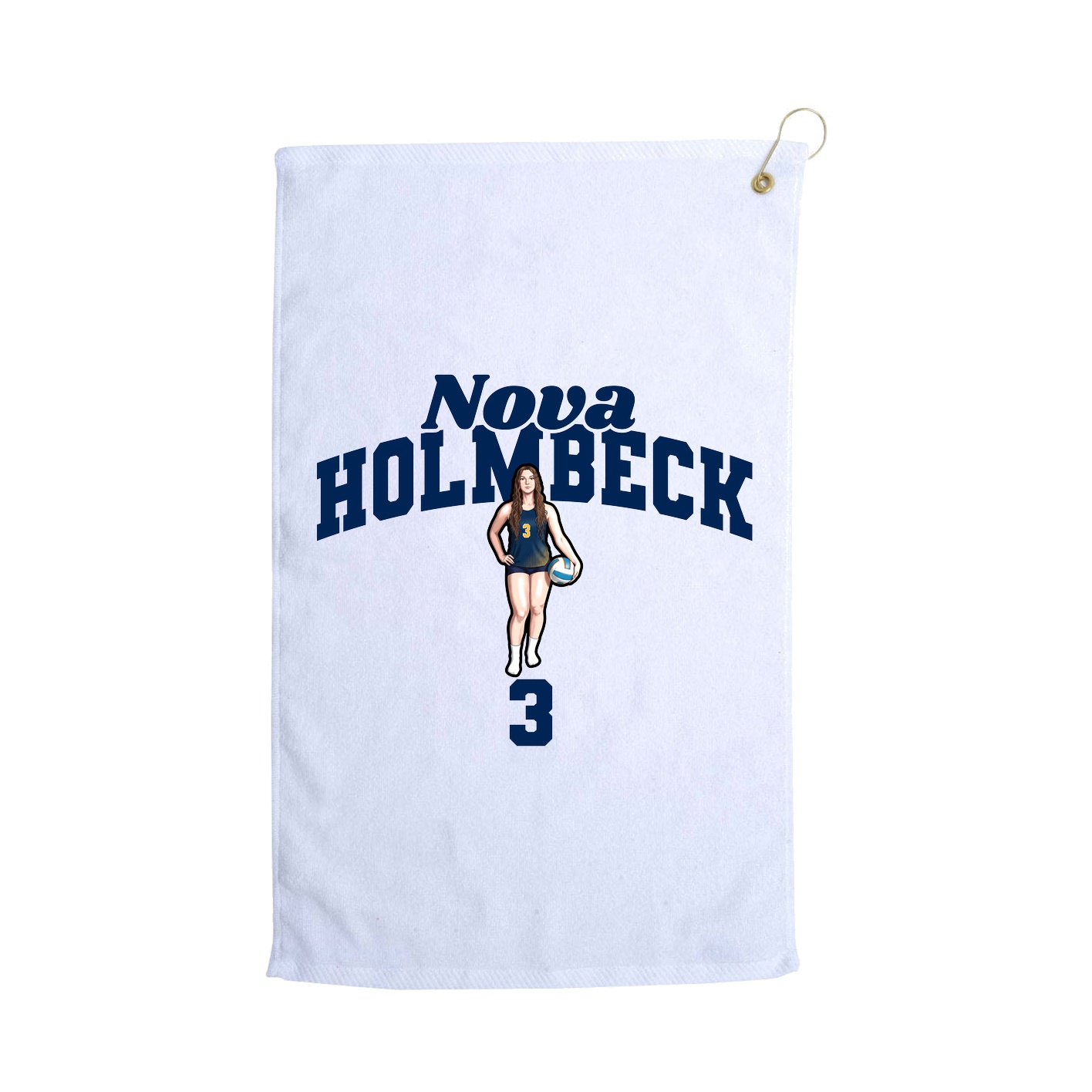 Golf Towel — Signature Arch in White