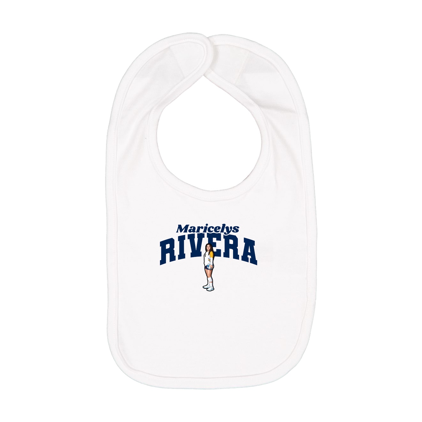 Infant Bib — Signature Arch in White