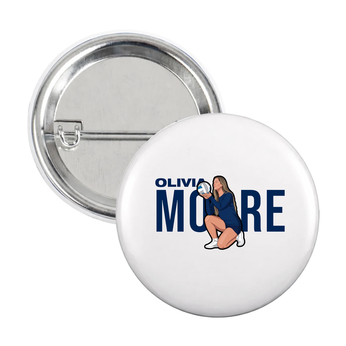 Game Day Button — Player Name in White