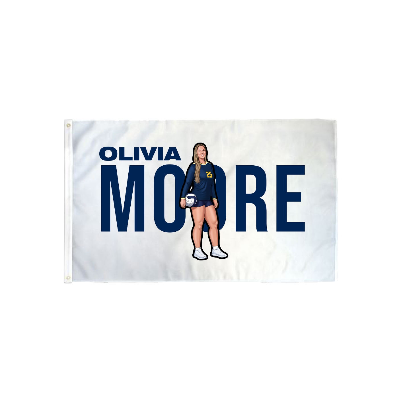 3x5 Flag — Player Name in Classic