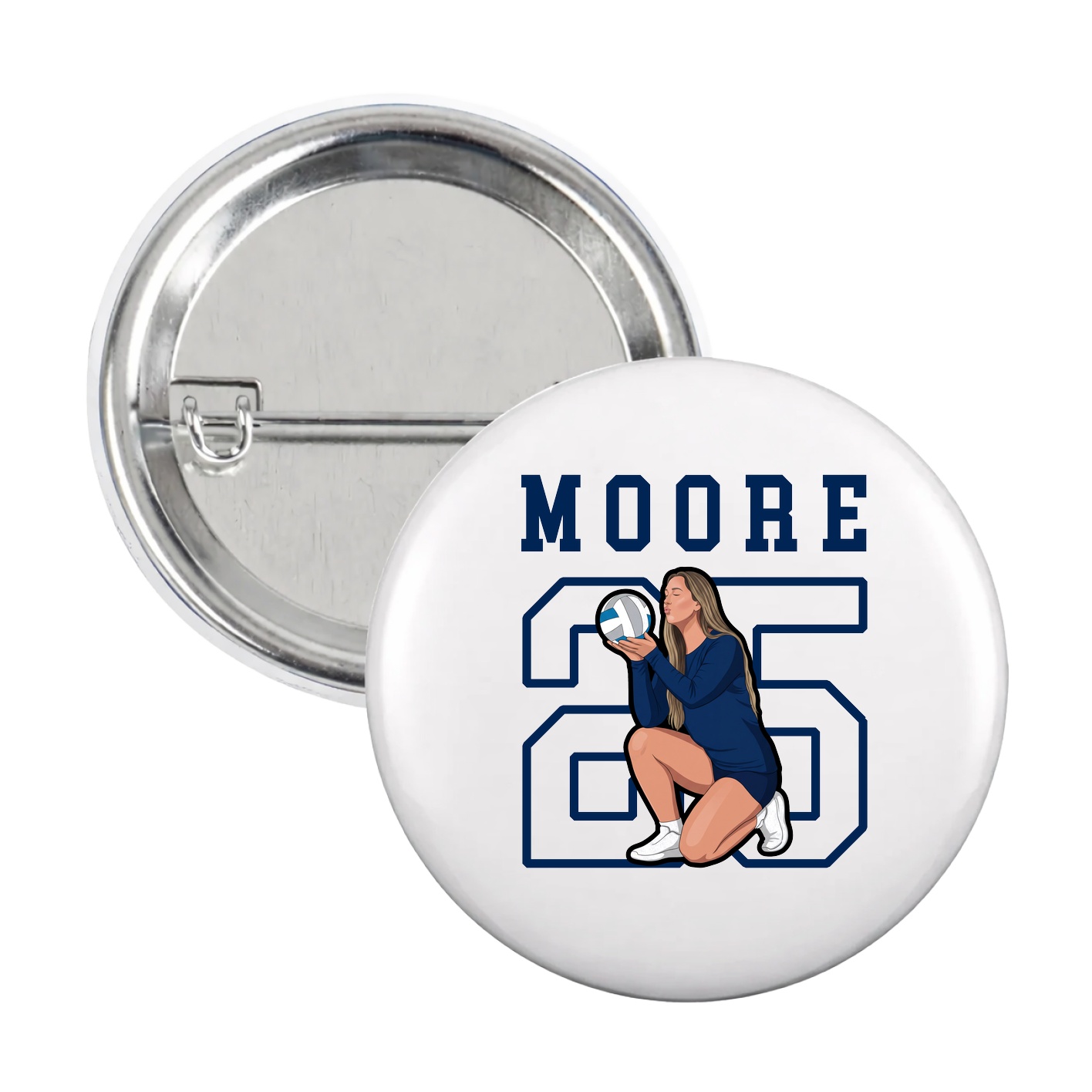 Game Day Button — Shirsey in White